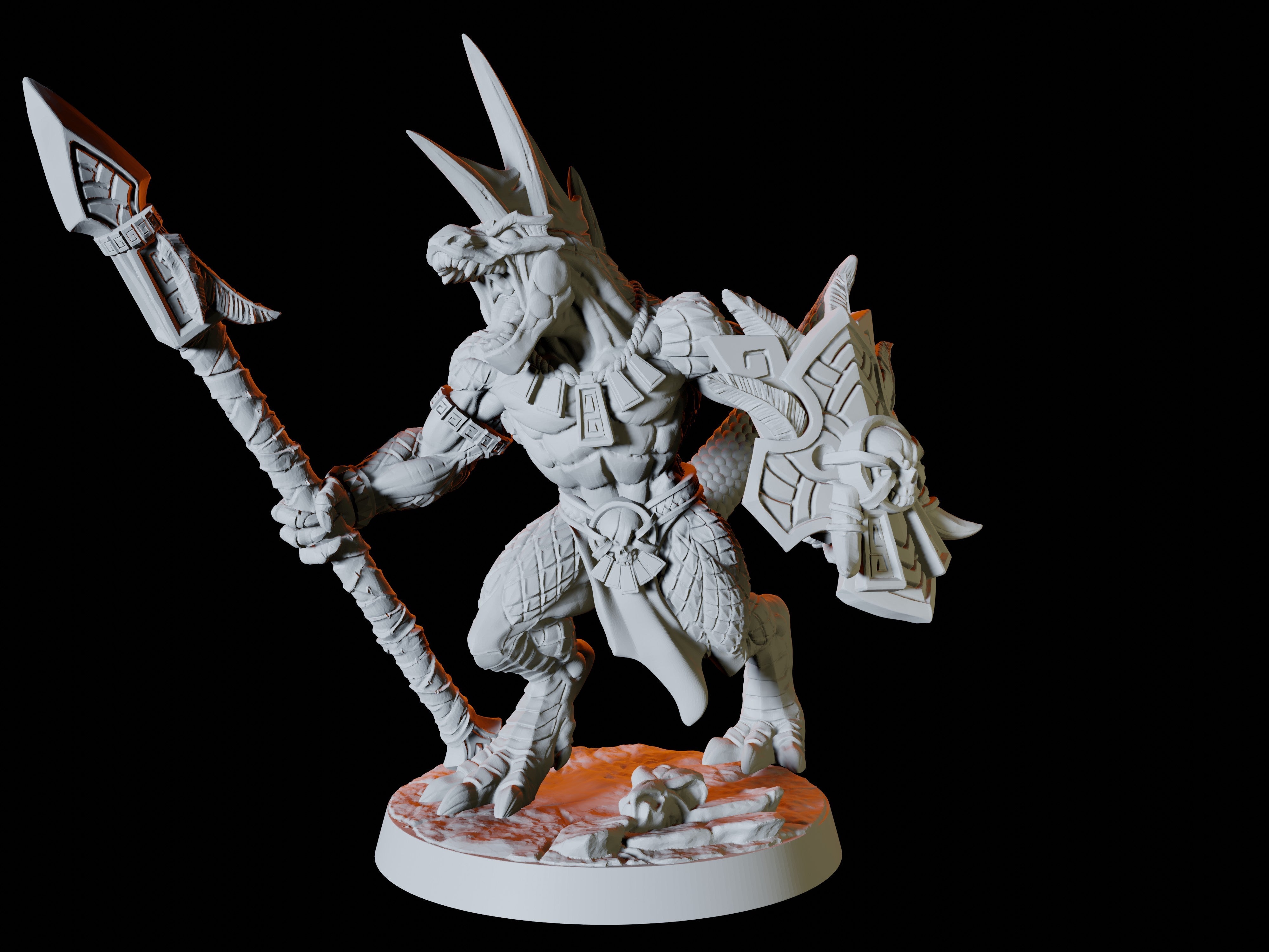 Six Lizardfolk Miniatures for Dungeons and Dragons - Myth Forged