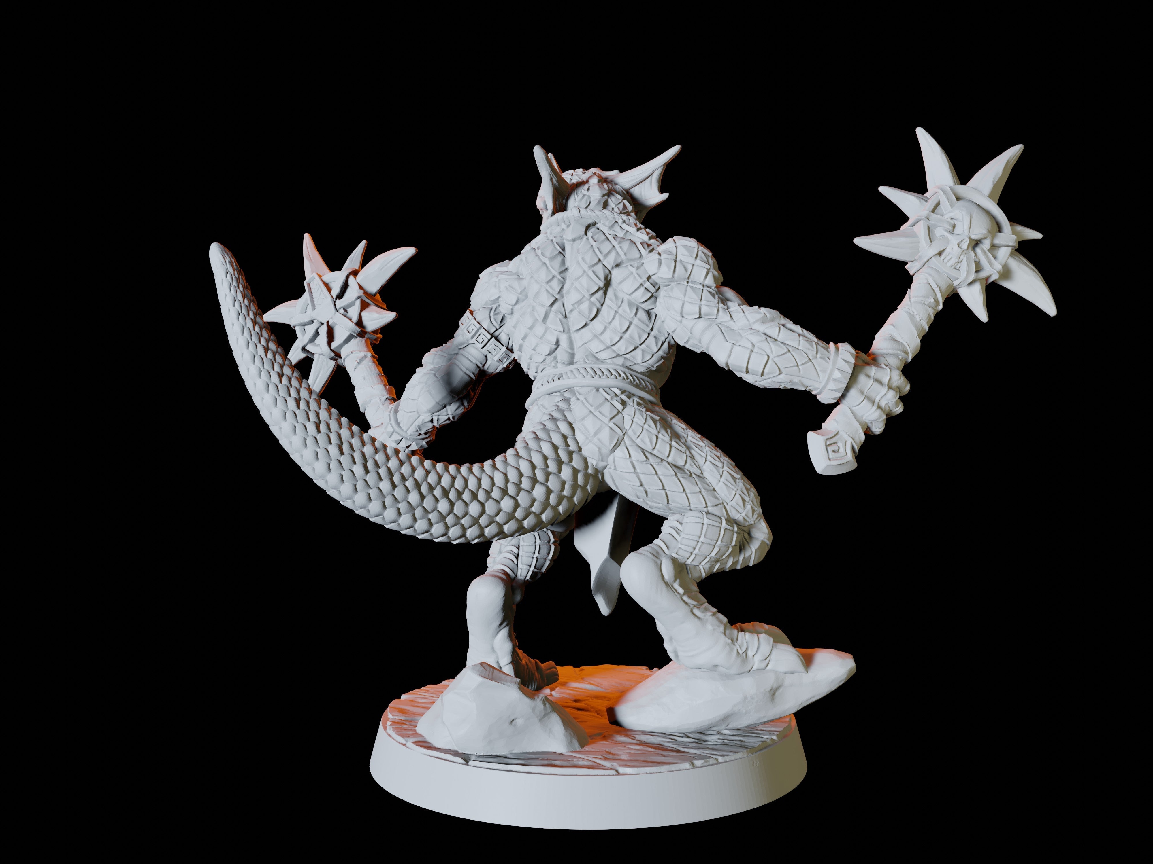 Six Lizardfolk Miniatures for Dungeons and Dragons - Myth Forged