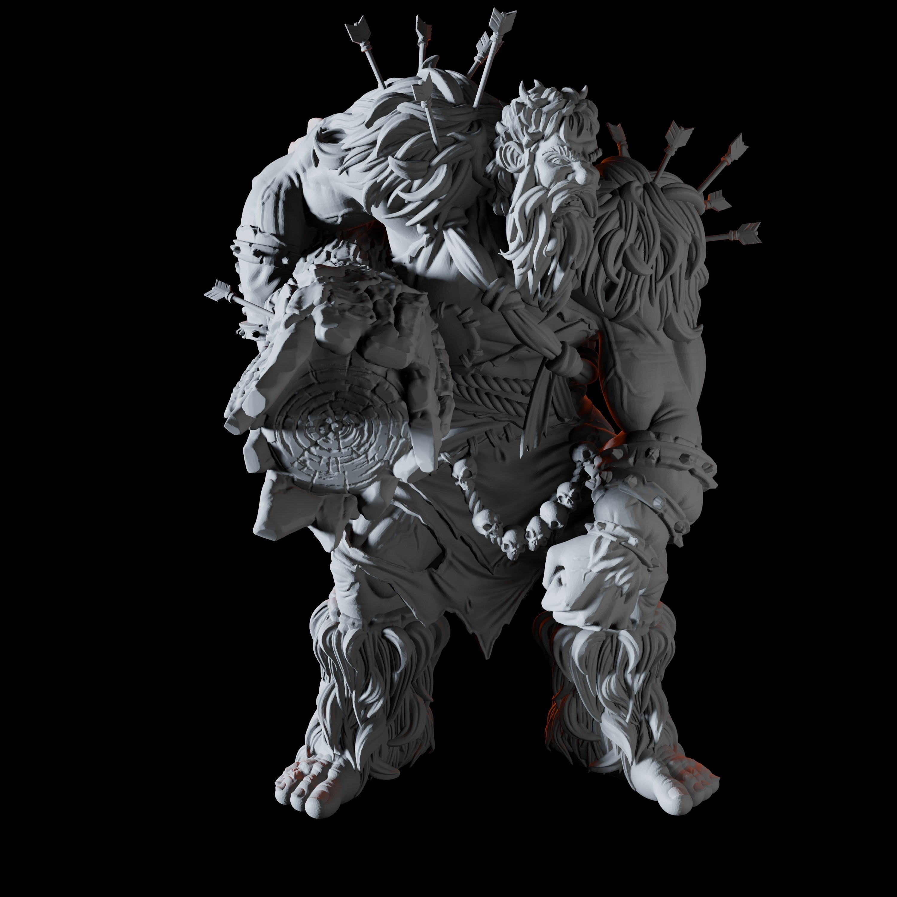 Log Throwing Hill Giant Miniature for Dungeons and Dragons - Myth Forged
