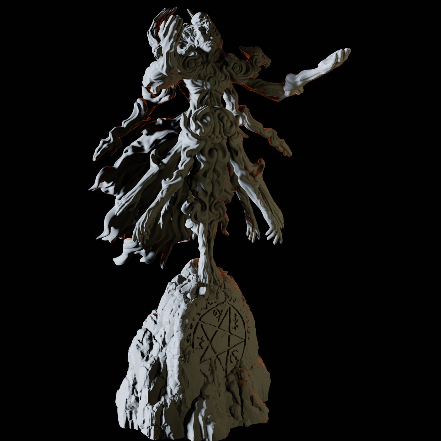 Many Handed Devil Miniature for Dungeons and Dragons, Pathfinder or other TTRPGs