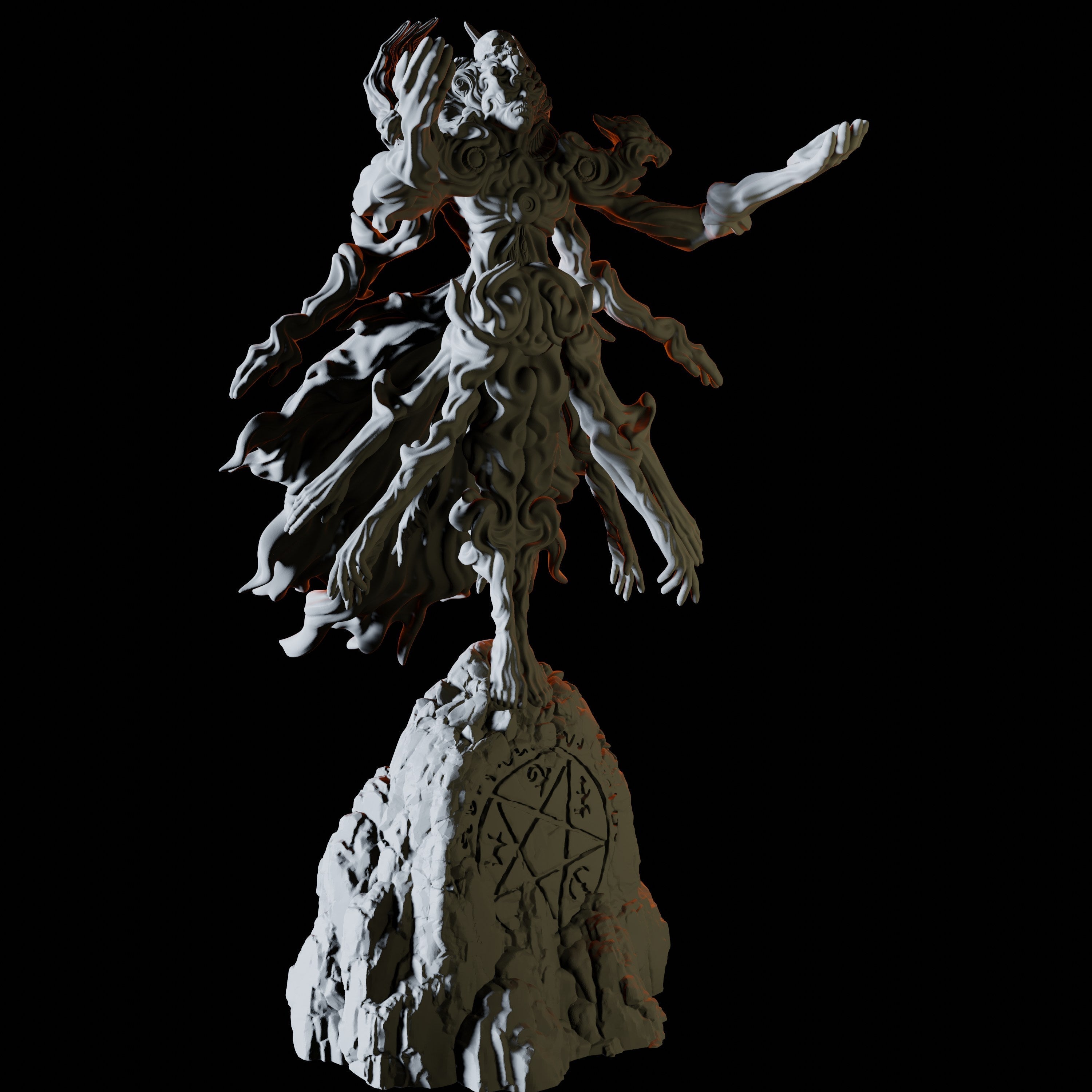 Many Handed Devil Miniature for Dungeons and Dragons - Myth Forged