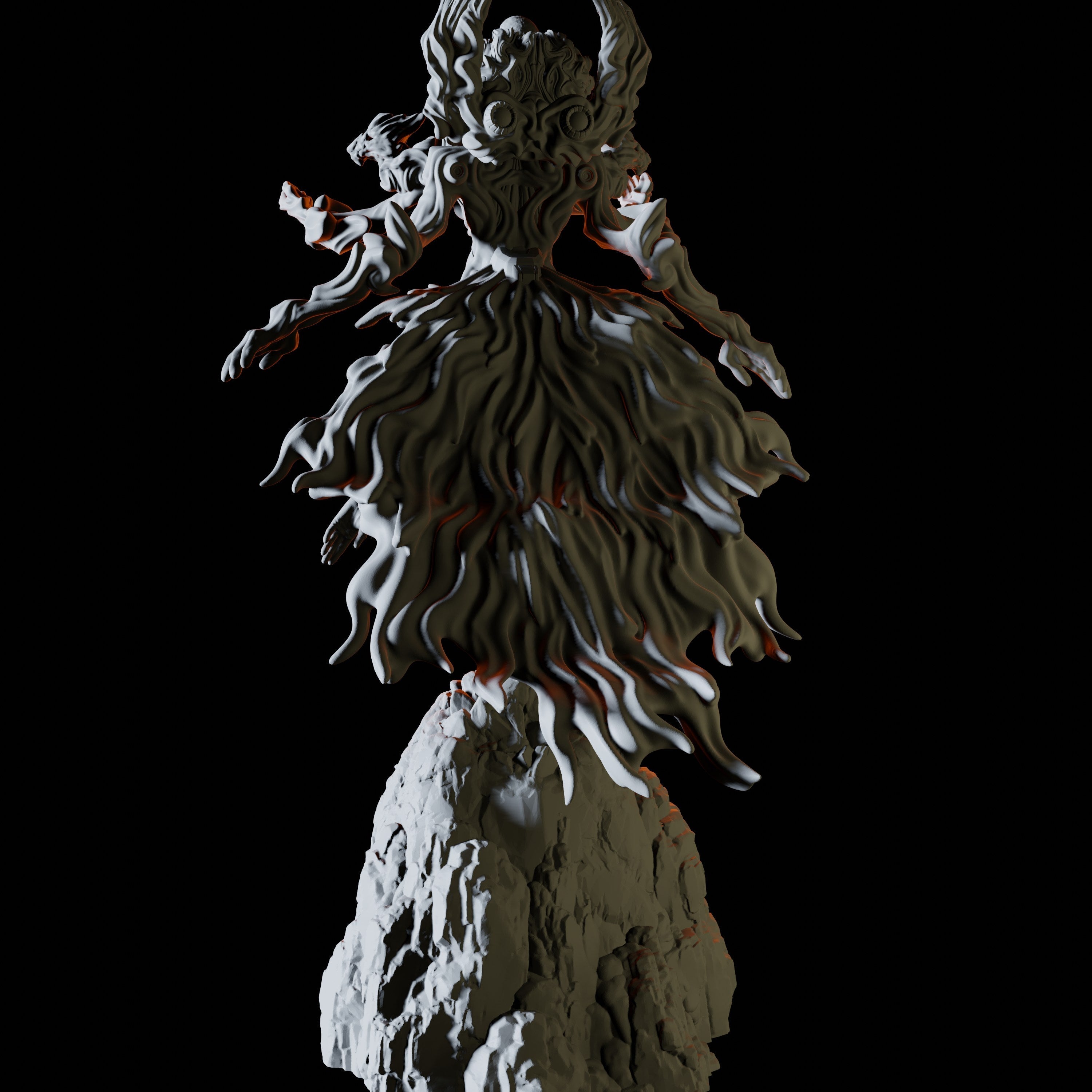 Many Handed Devil Miniature for Dungeons and Dragons - Myth Forged