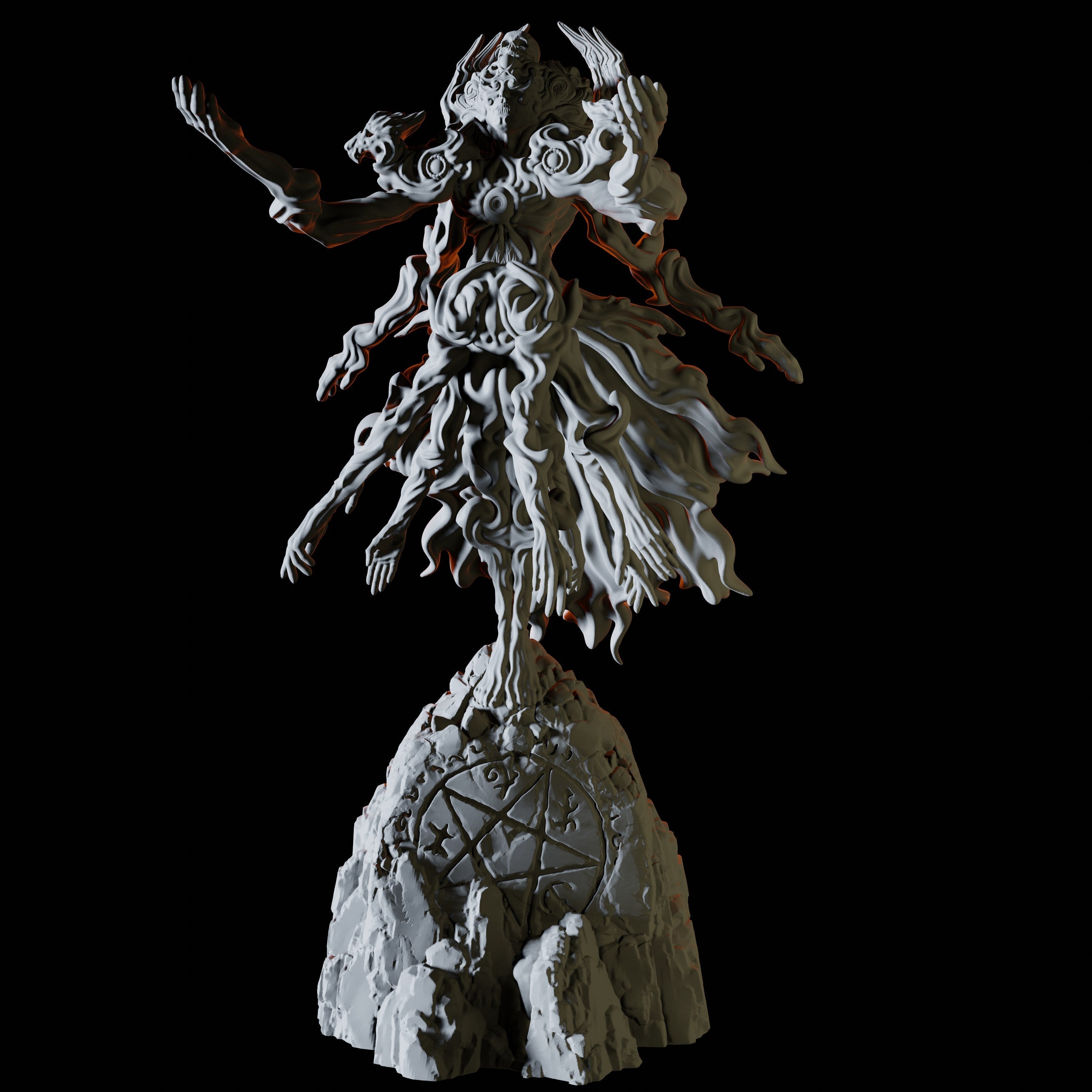 Many Handed Devil Miniature for Dungeons and Dragons - Myth Forged