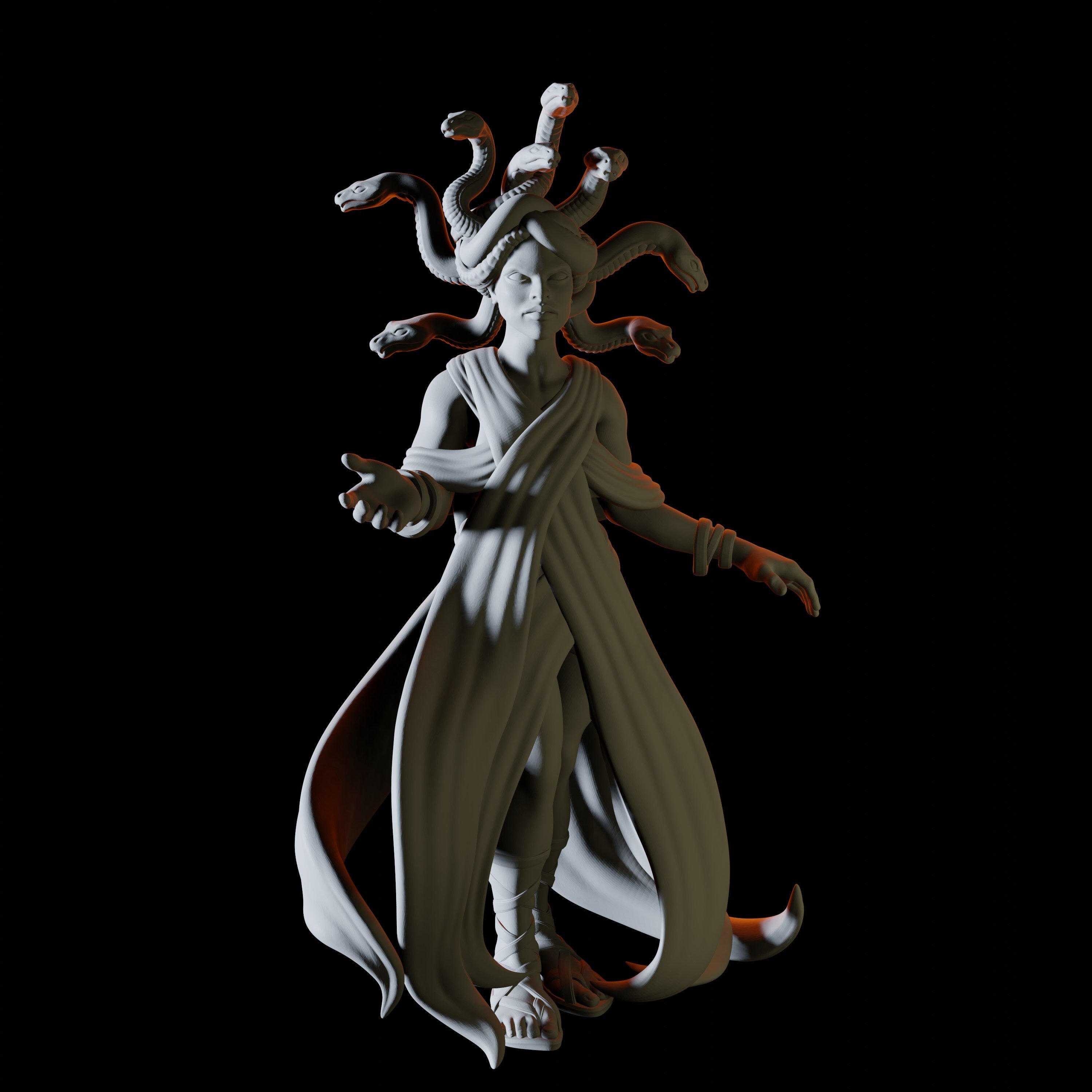 Medusa Miniature for Dungeons and Dragons - Myth Forged