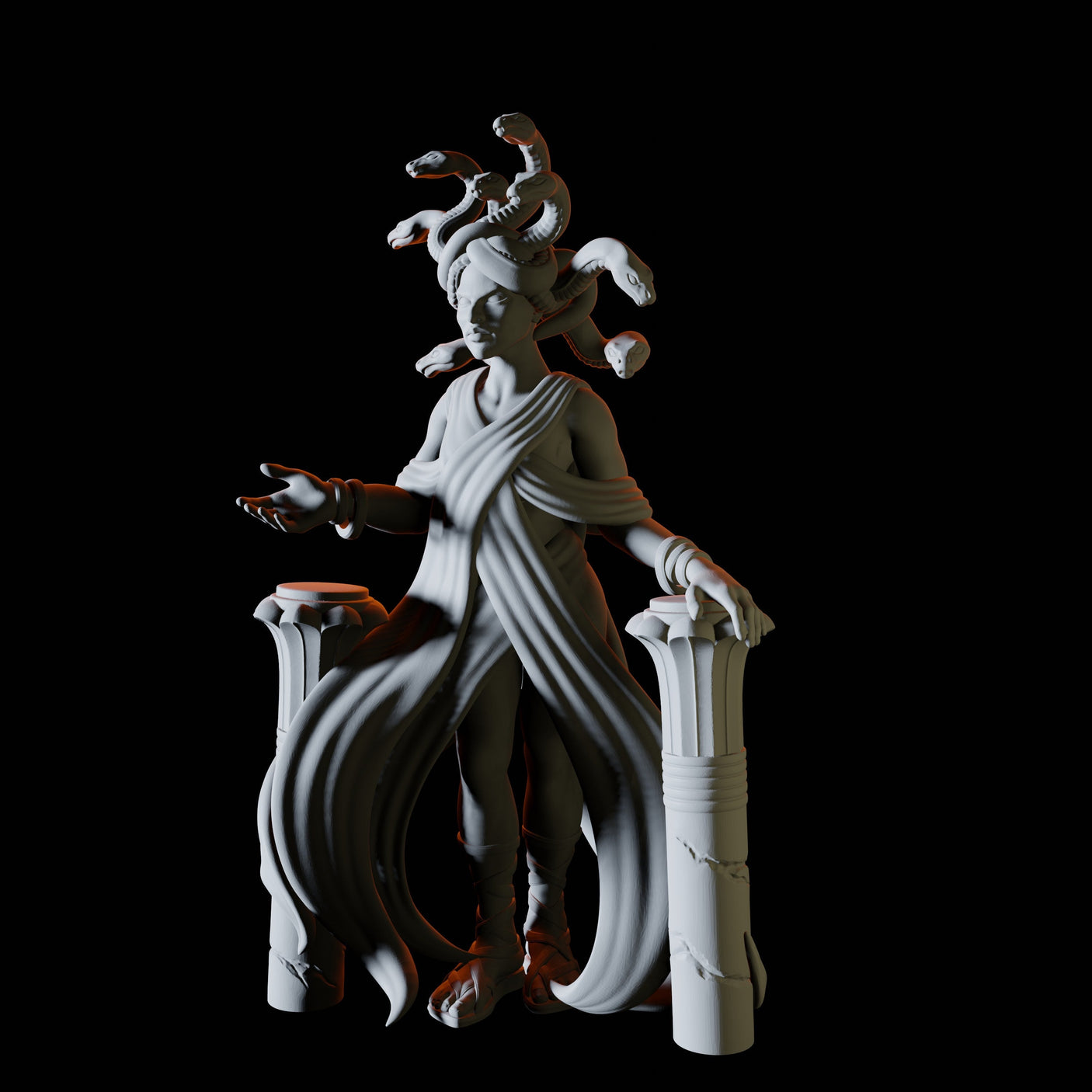 Medusa Miniature for Dungeons and Dragons, Pathfinder or other TTRPGs