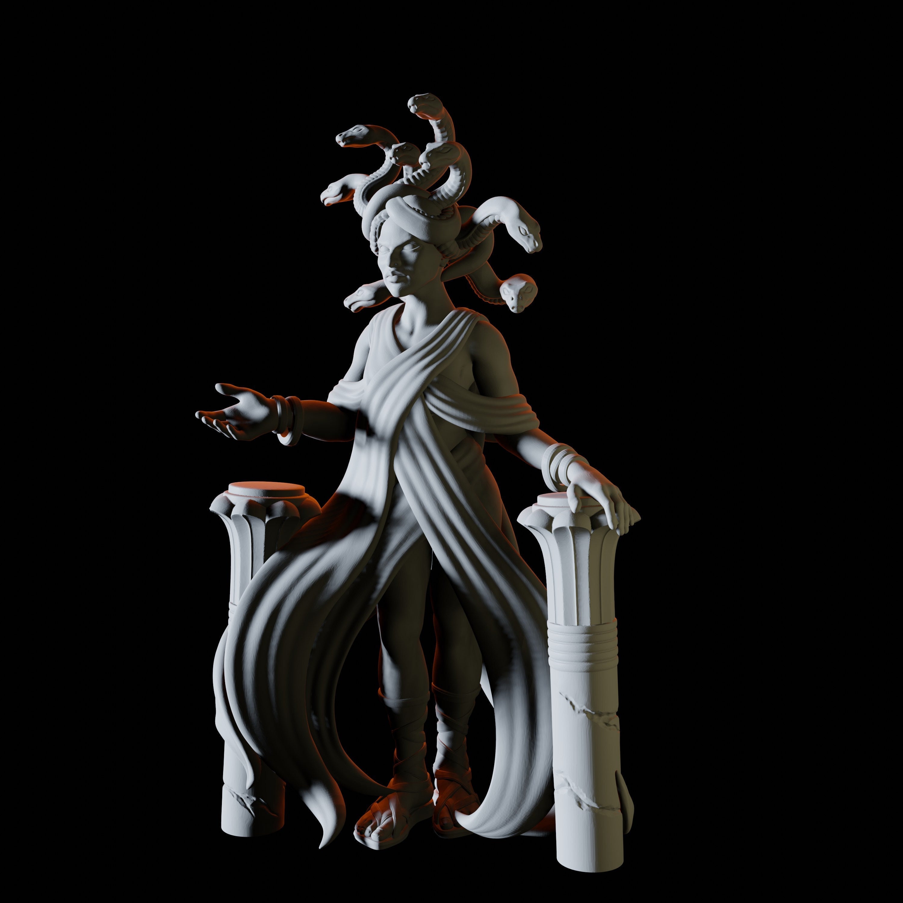 Medusa Miniature for Dungeons and Dragons - Myth Forged