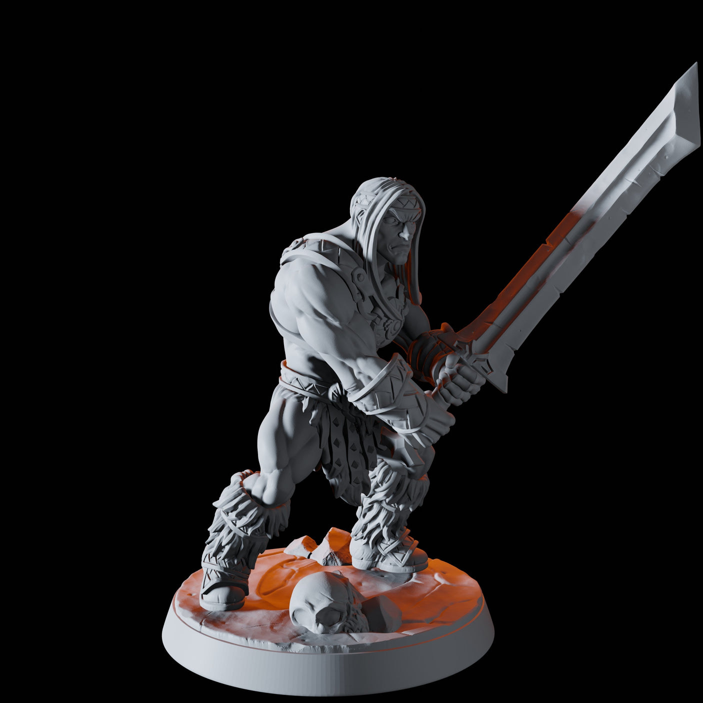Mountain Barbarian A Miniature for Dungeons and Dragons, Pathfinder or other TTRPGs