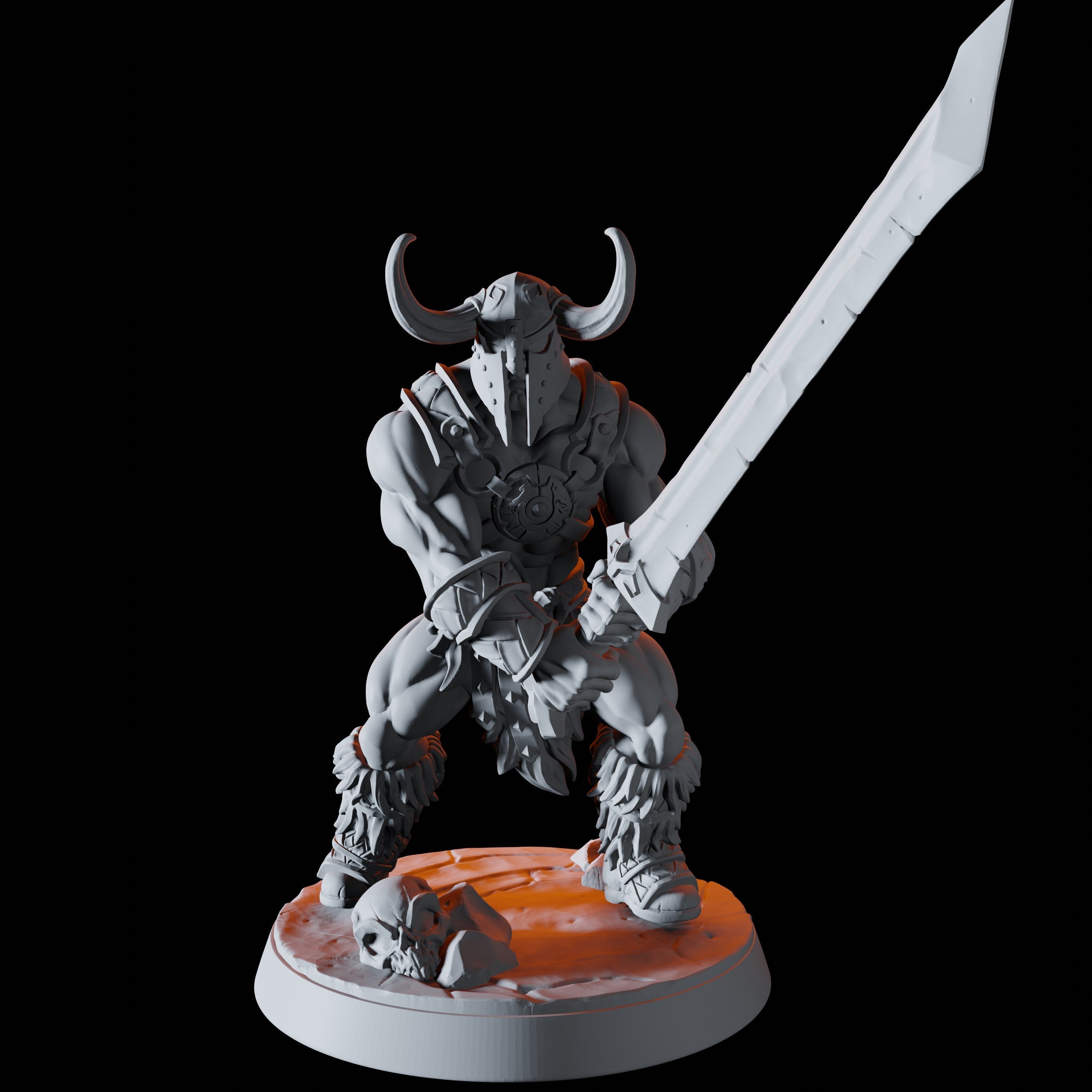 Human Barbarian Miniature for Dungeons and Dragons - Myth Forged