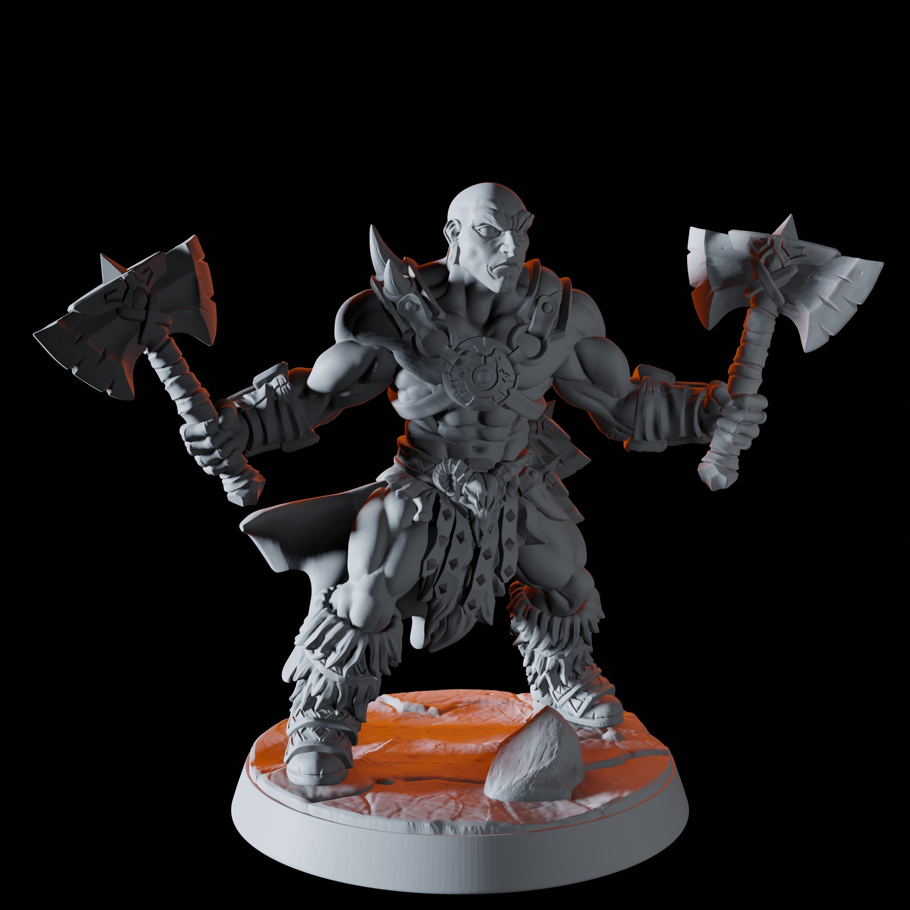 Human Barbarian Miniature for Dungeons and Dragons - Myth Forged