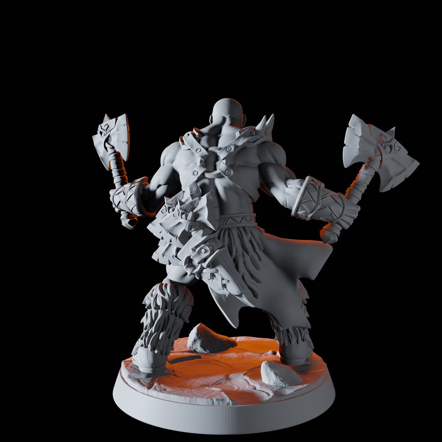Mountain Barbarian C Miniature for Dungeons and Dragons, Pathfinder or other TTRPGs