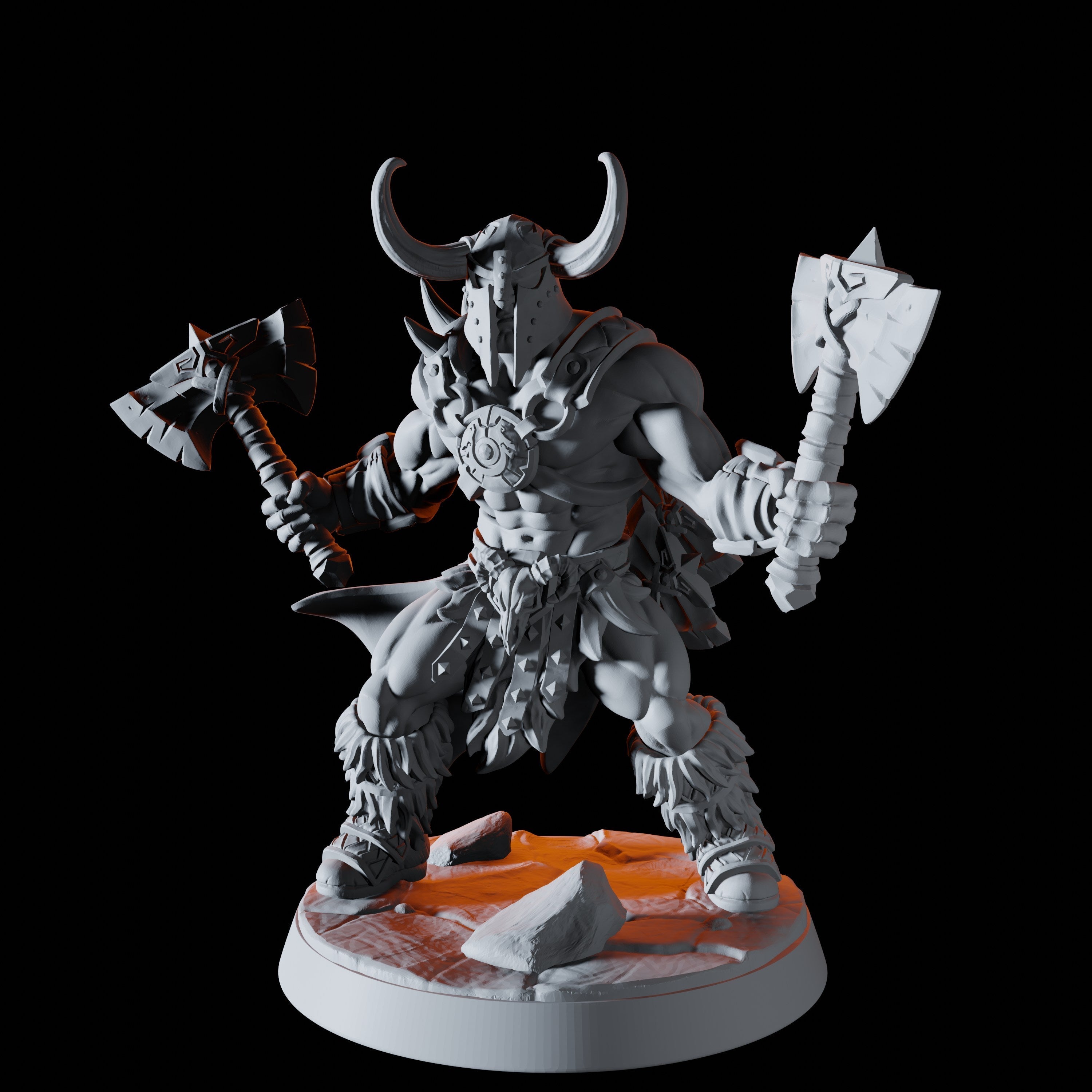 Human Barbarian Miniature for Dungeons and Dragons - Myth Forged