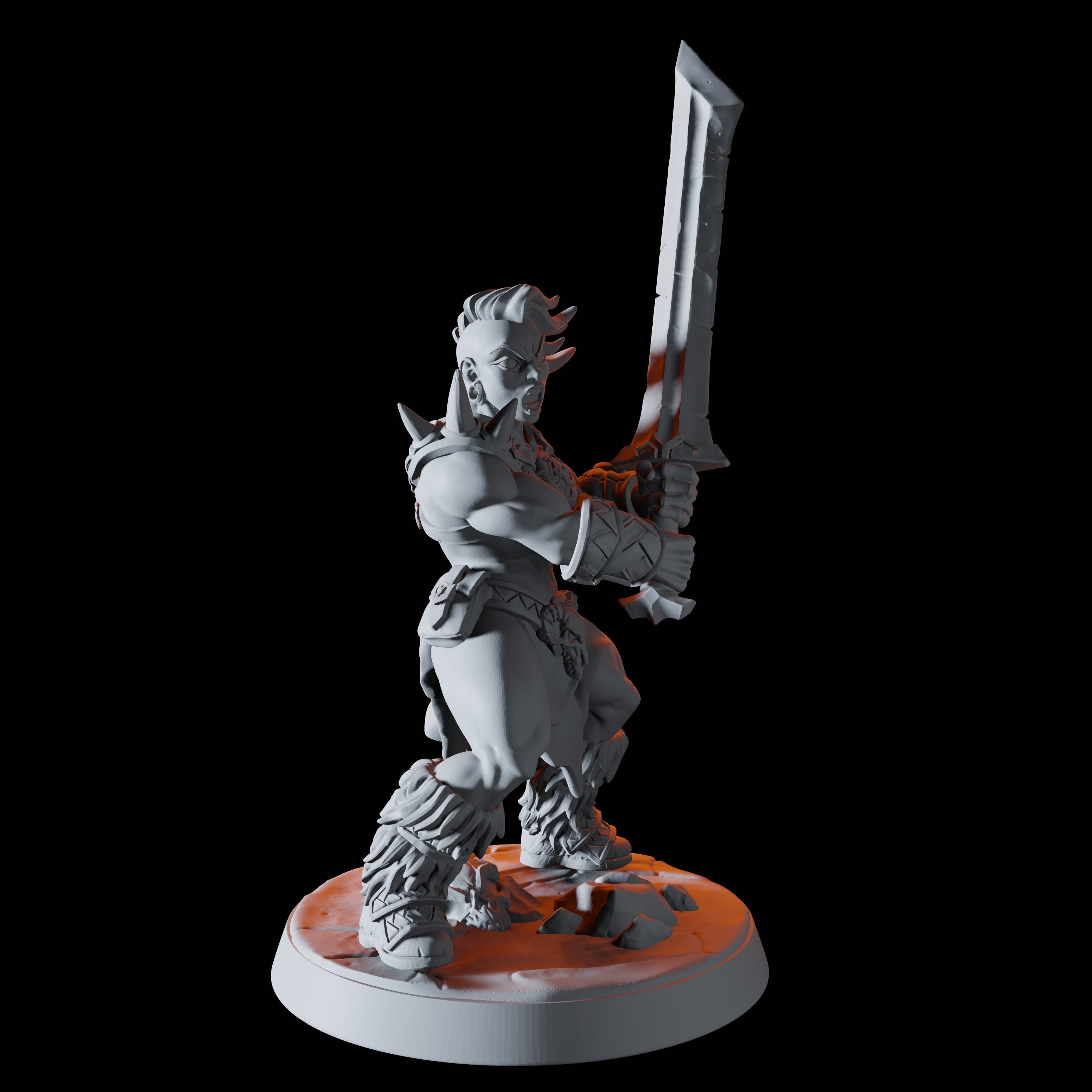 Human Barbarian Miniature for Dungeons and Dragons - Myth Forged