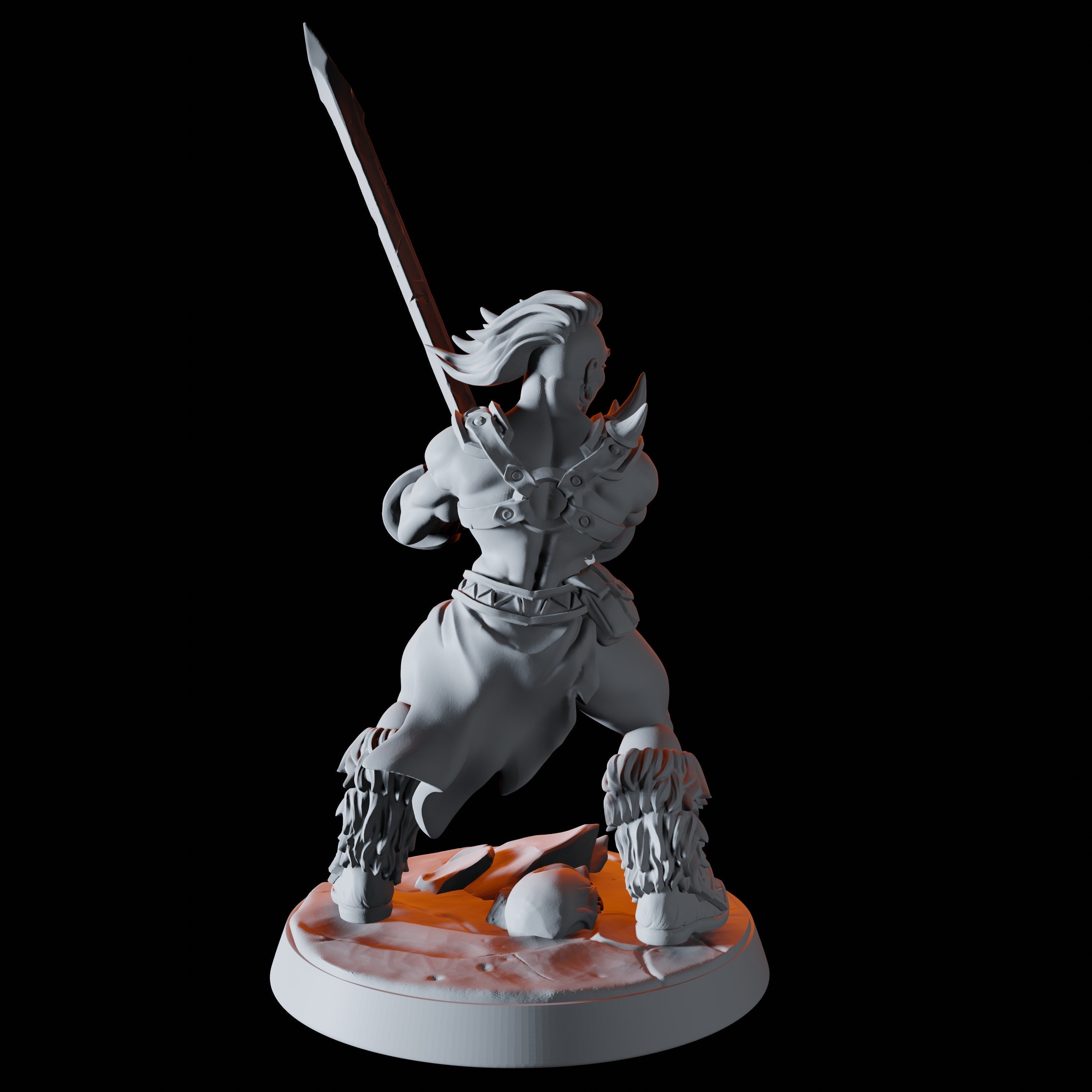 Human Barbarian Miniature for Dungeons and Dragons - Myth Forged