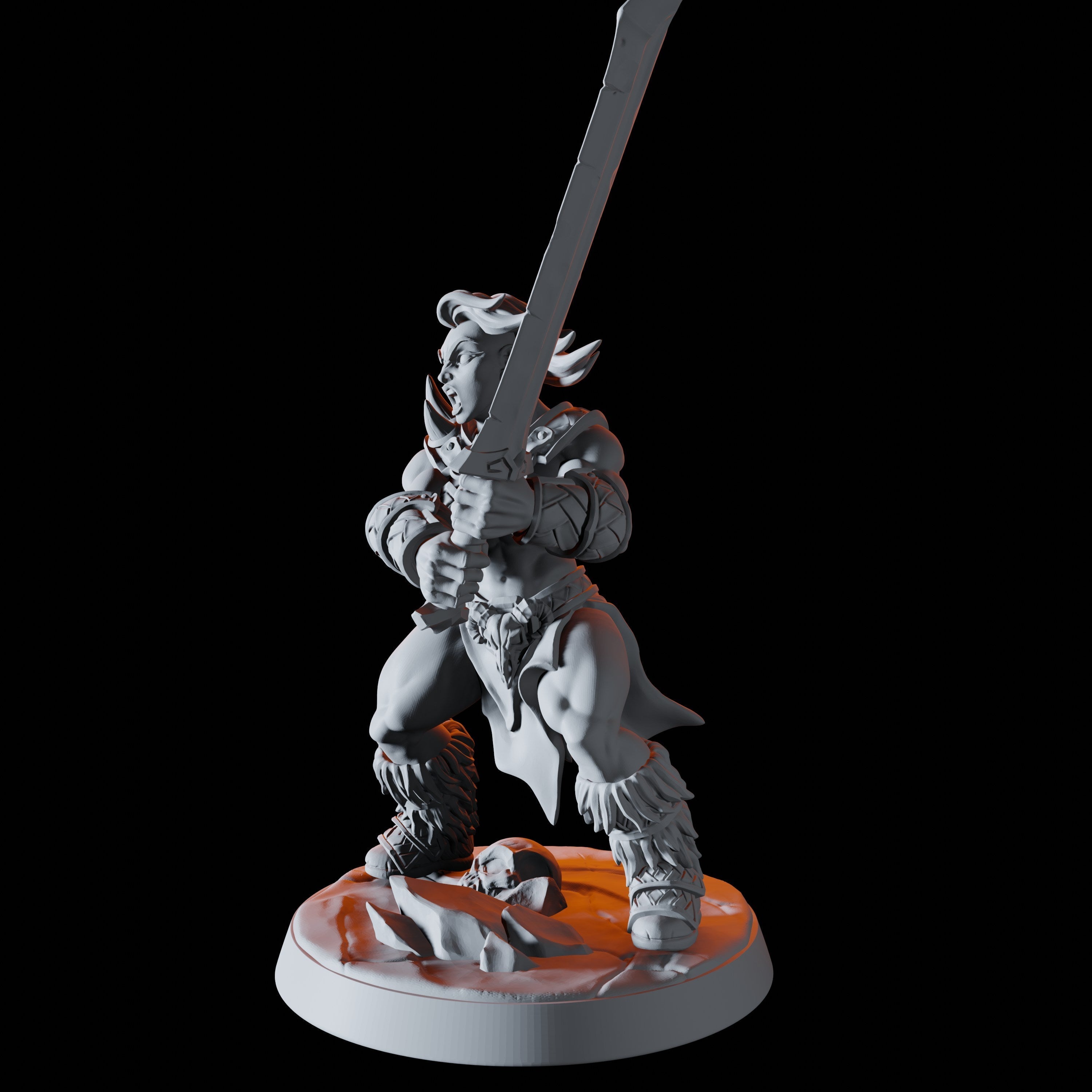 Human Barbarian Miniature for Dungeons and Dragons - Myth Forged