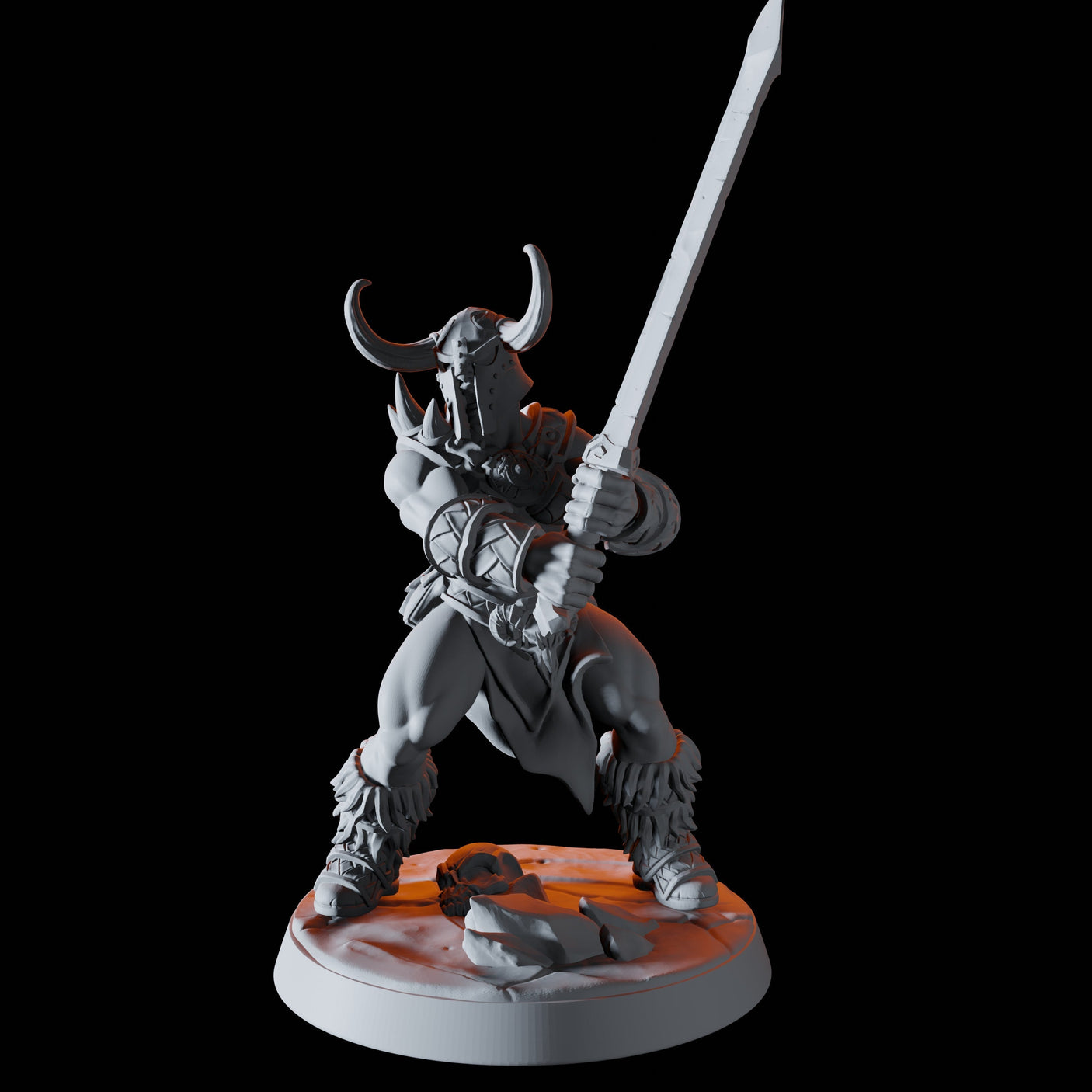 Mountain Barbarian D Miniature for Dungeons and Dragons, Pathfinder or other TTRPGs