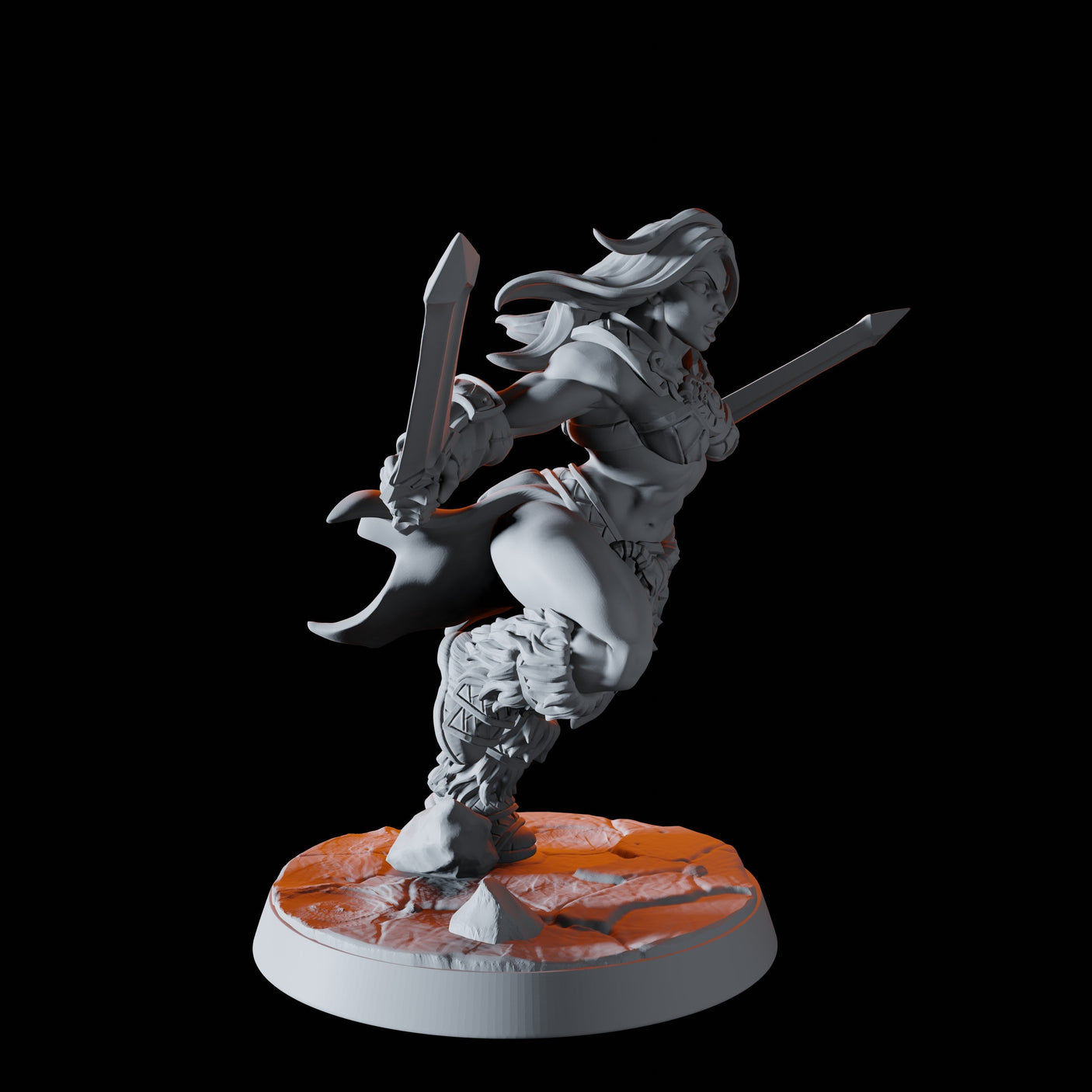 Mountain Barbarian E Miniature for Dungeons and Dragons, Pathfinder or other TTRPGs