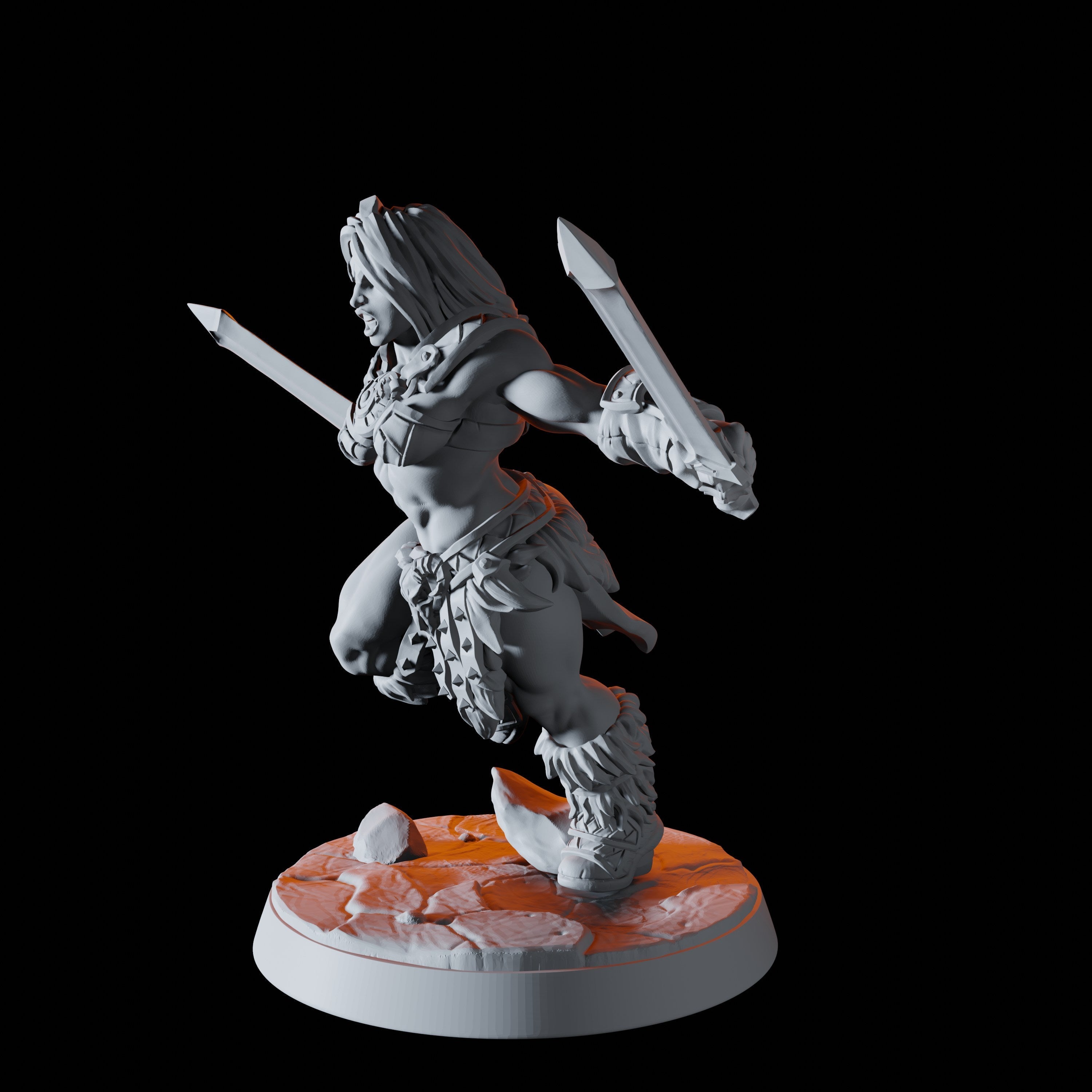 Human Barbarian Miniature for Dungeons and Dragons - Myth Forged