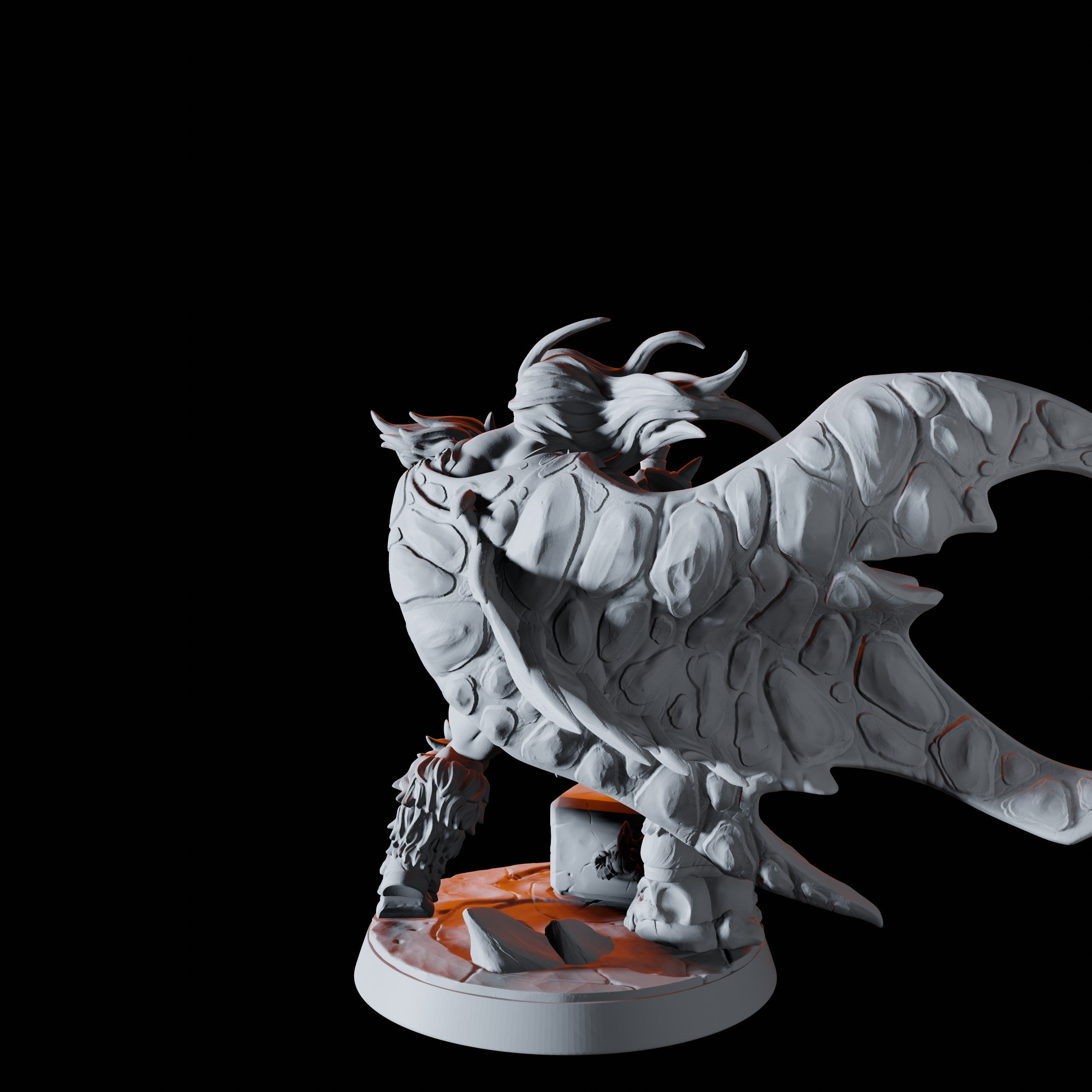 Human Barbarian Leader Miniature for Dungeons and Dragons - Myth Forged