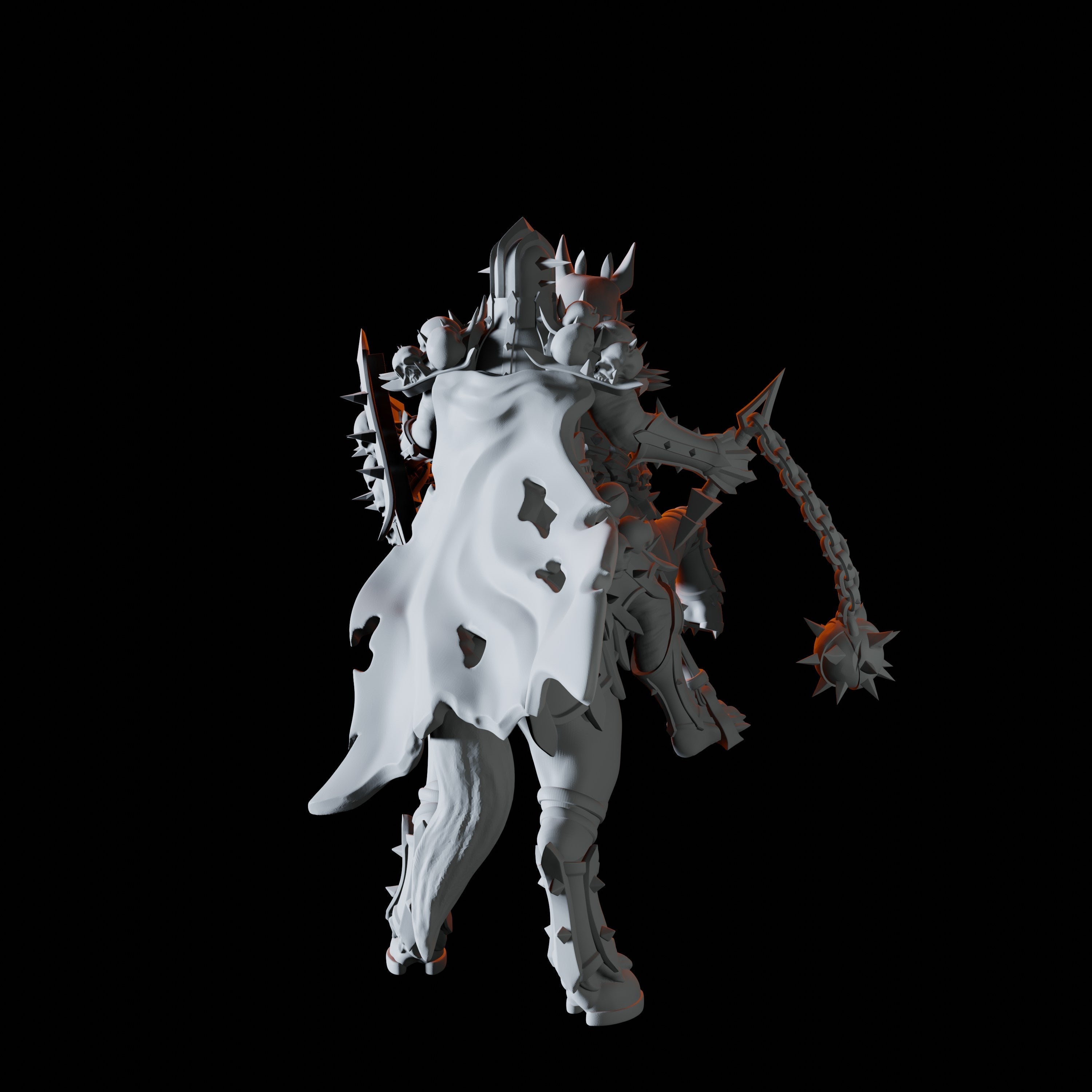 Mounted Death Knight Miniature for Dungeons and Dragons - Myth Forged