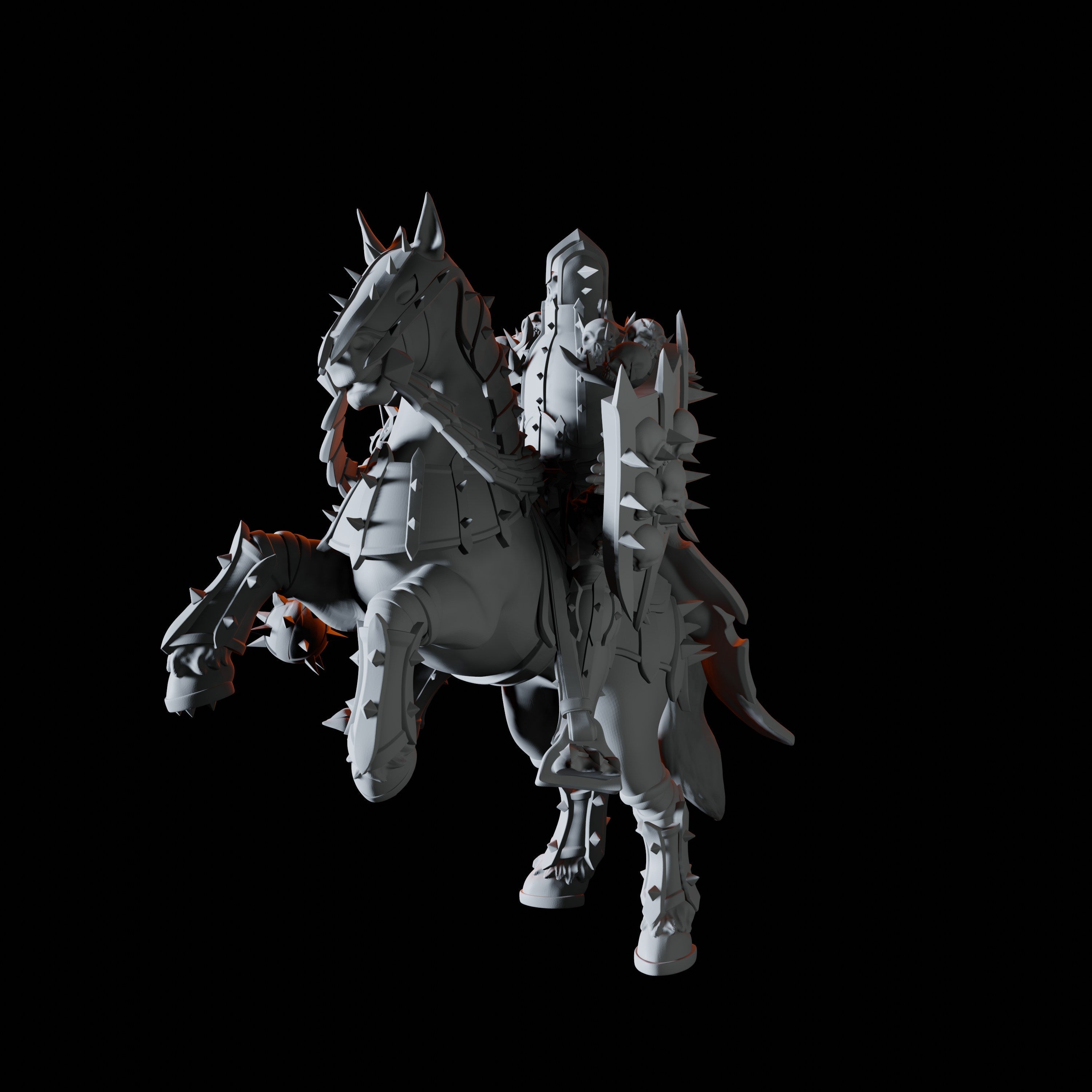Mounted Death Knight Miniature for Dungeons and Dragons - Myth Forged