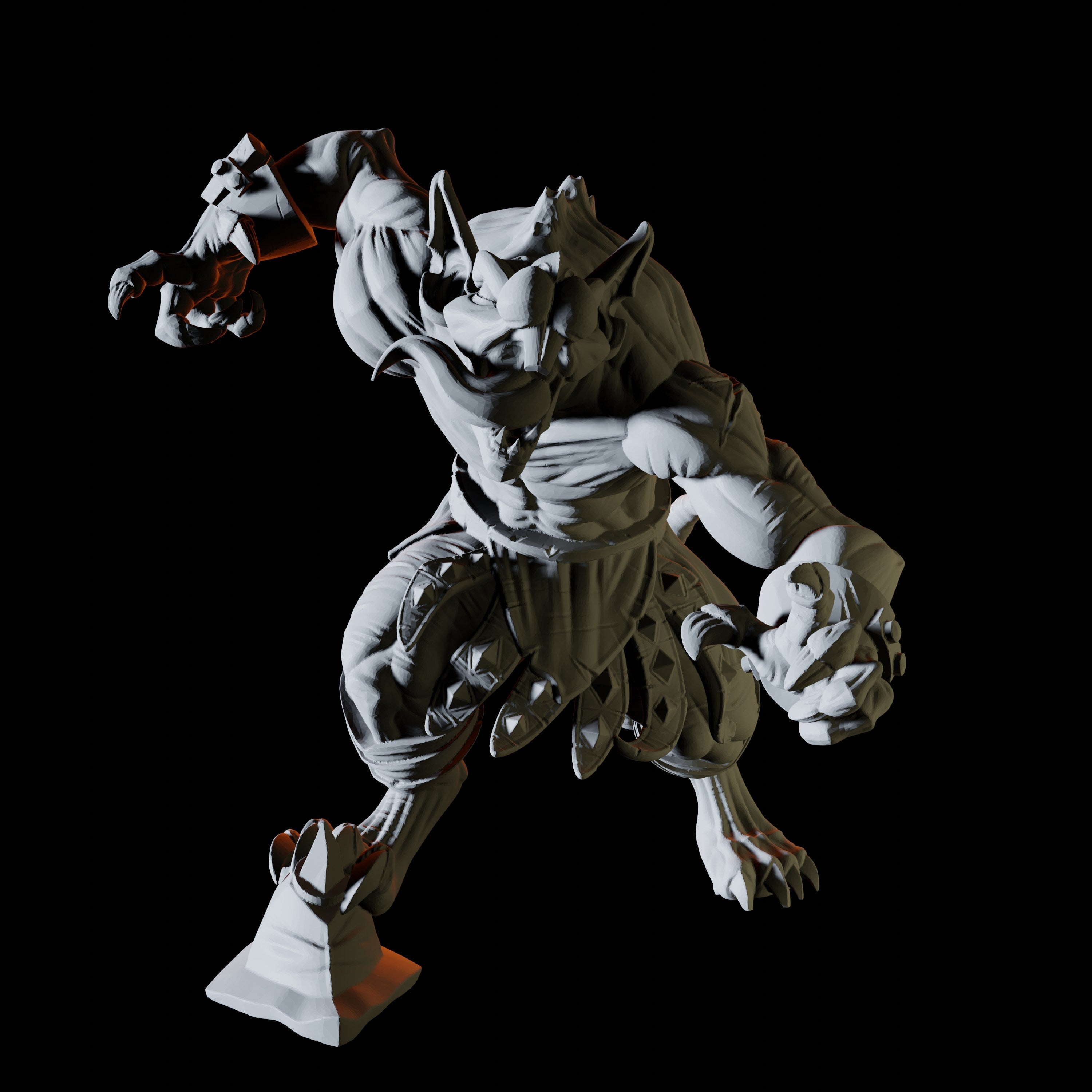 Mutant Ratfolk Monster Miniature for Dungeons and Dragons - Myth Forged