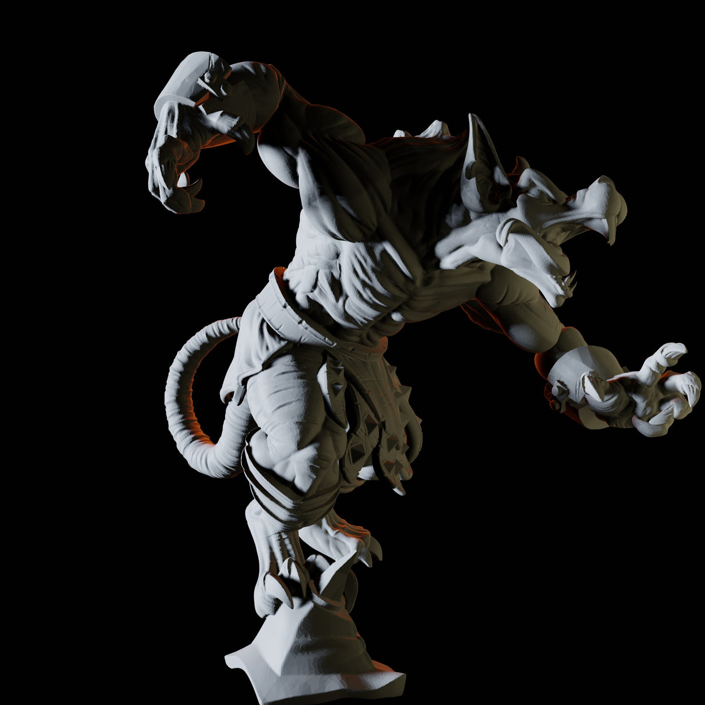 Mutant Ratfolk Monster Miniature for Dungeons and Dragons, Pathfinder or other TTRPGs