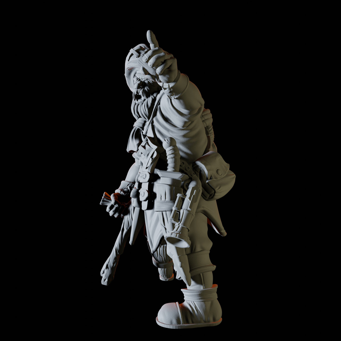 Old Pirate Miniature for Dungeons and Dragons, Pathfinder or other TTRPGs