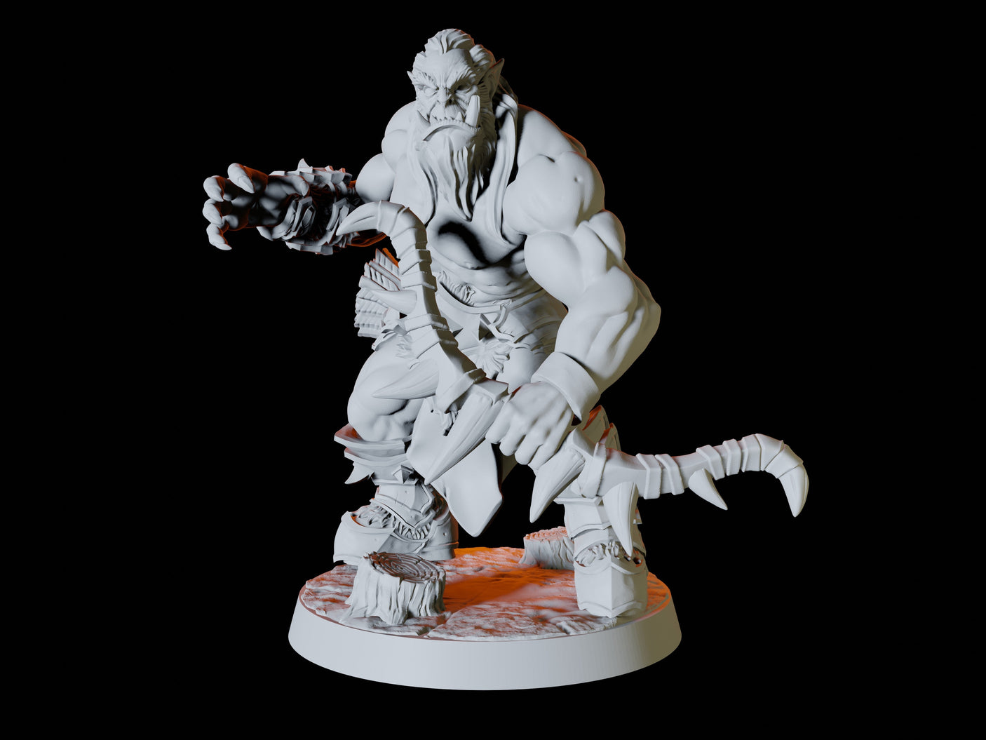 Orc Army - Six Soldiers Miniature for Dungeons and Dragons, Pathfinder or other TTRPGs