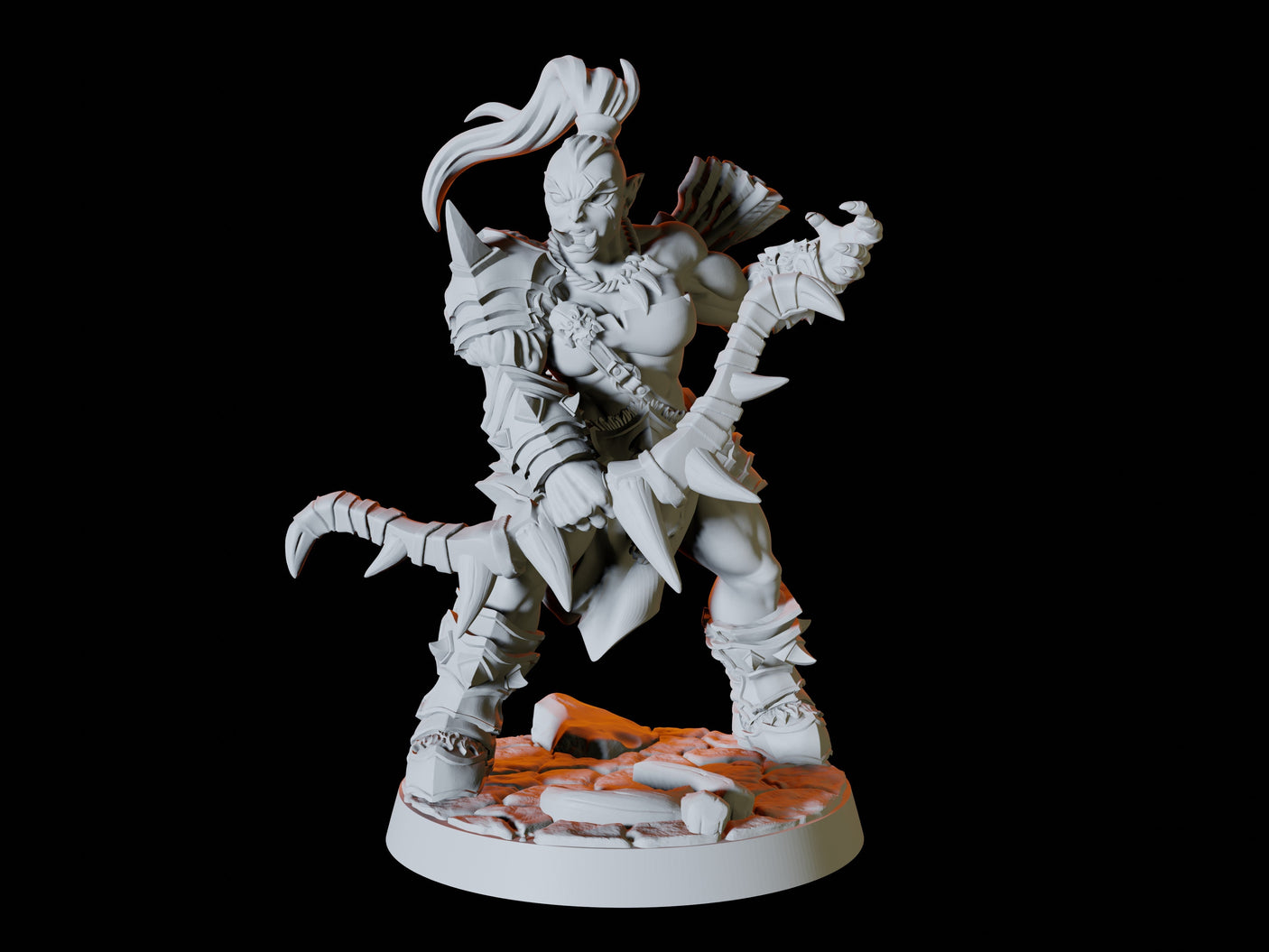 Orc Army - Six Soldiers Miniature for Dungeons and Dragons, Pathfinder or other TTRPGs