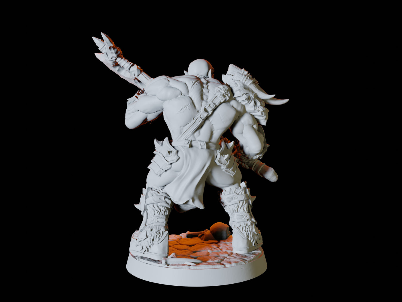 Orc Army - Six Soldiers Miniature for Dungeons and Dragons, Pathfinder or other TTRPGs