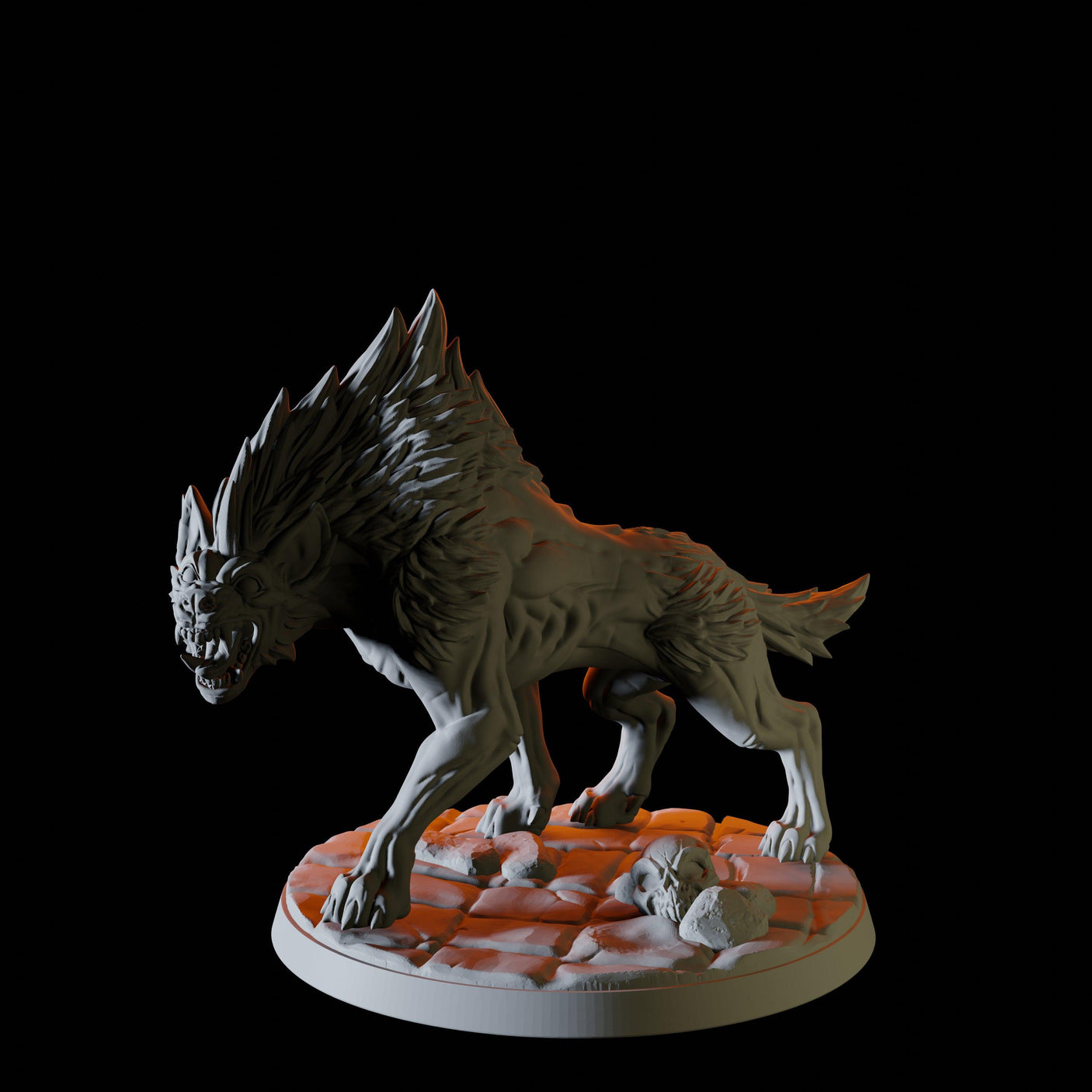 Pack of Hyenas Miniature for Dungeons and Dragons, Pathfinder or other TTRPGs