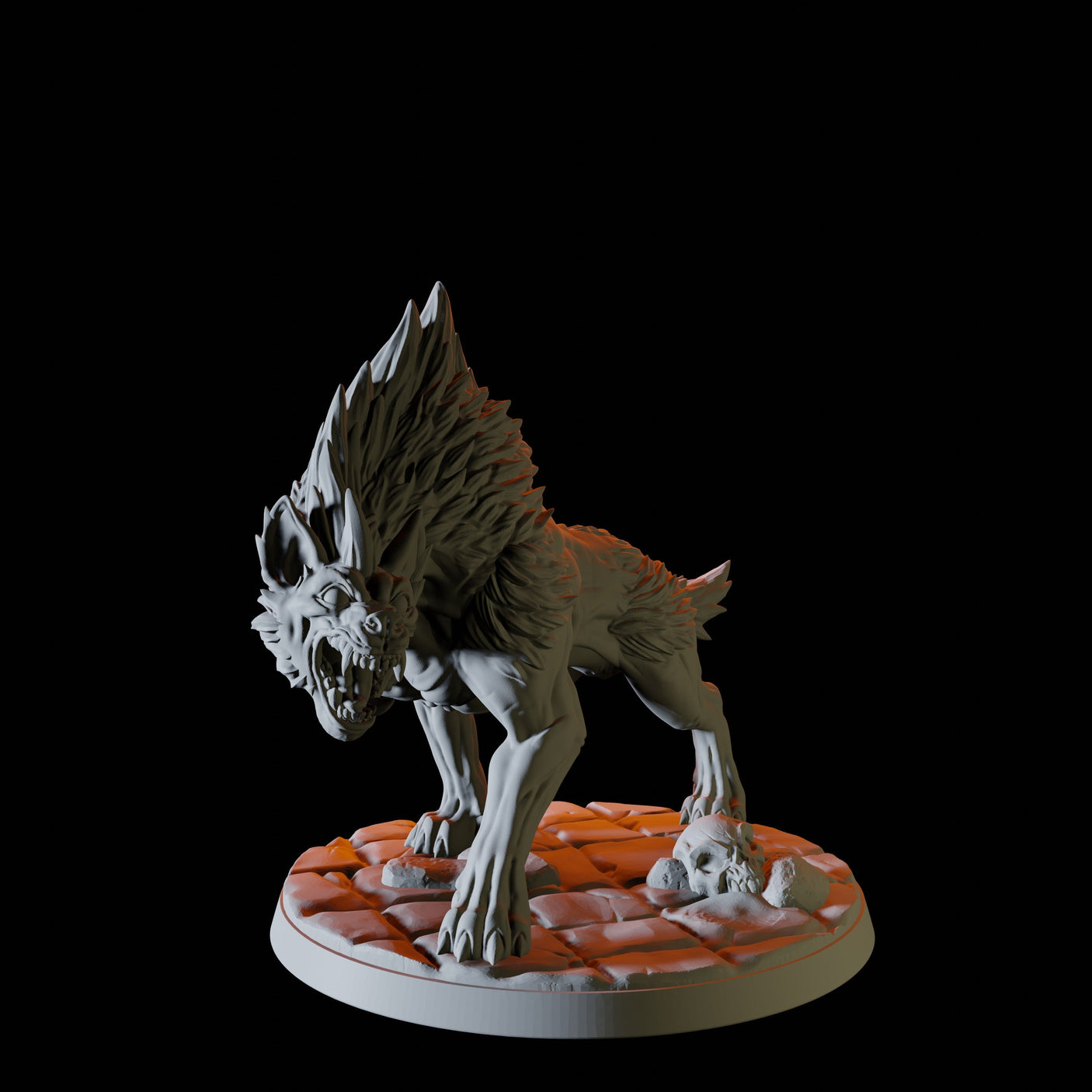 Pack of Hyenas Miniature for Dungeons and Dragons, Pathfinder or other TTRPGs