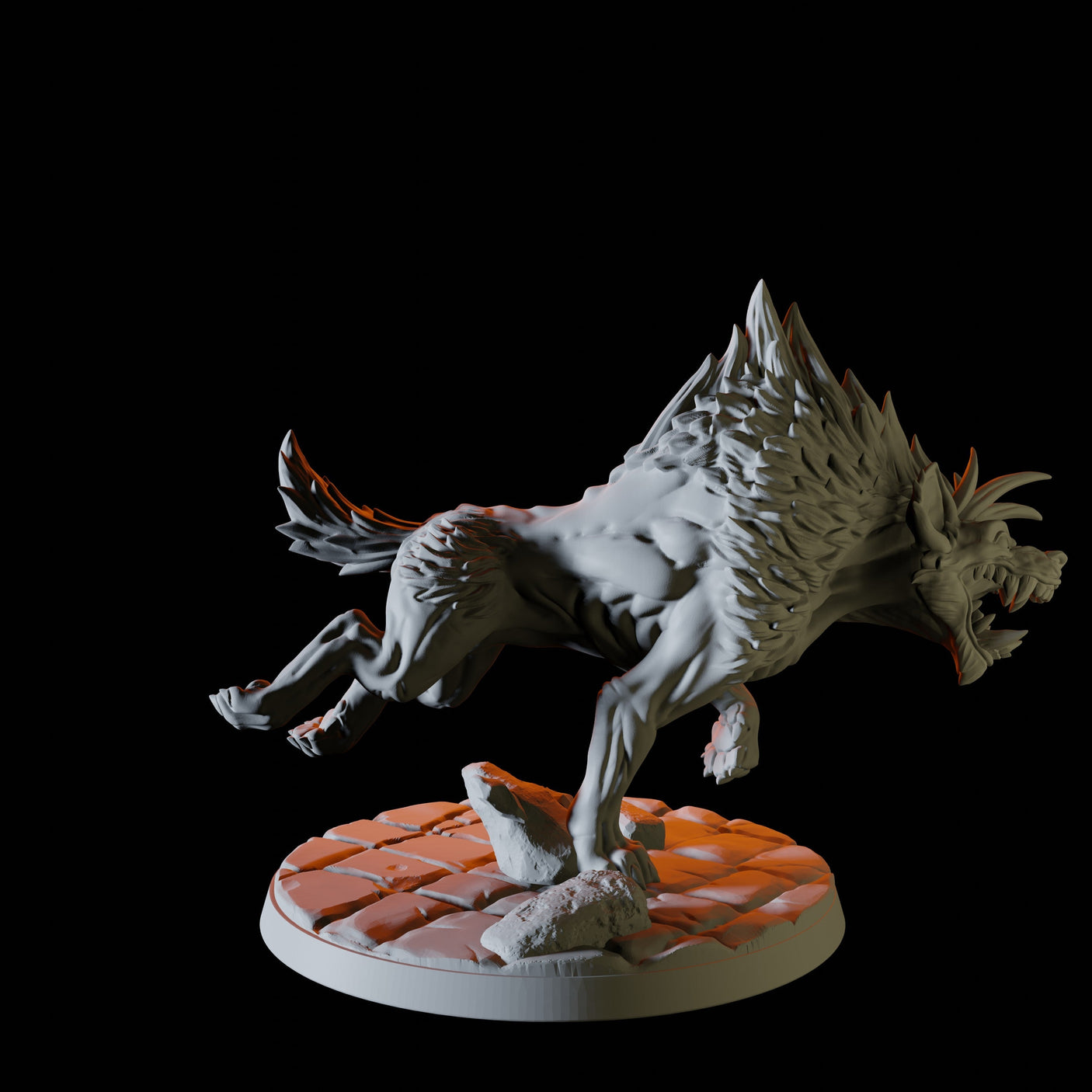 Pack of Hyenas Miniature for Dungeons and Dragons, Pathfinder or other TTRPGs