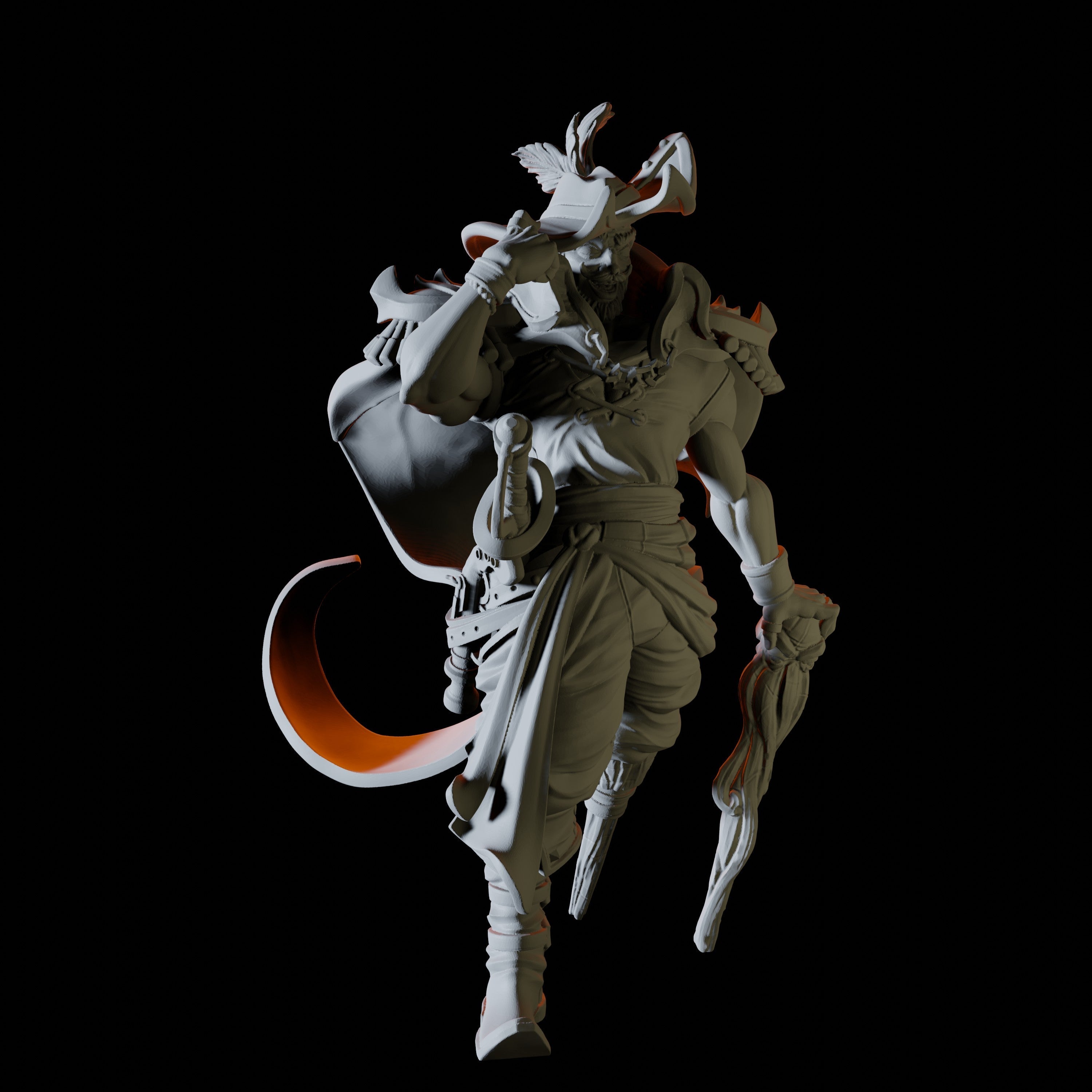 Pirate Captain Miniature for Dungeons and Dragons - Myth Forged
