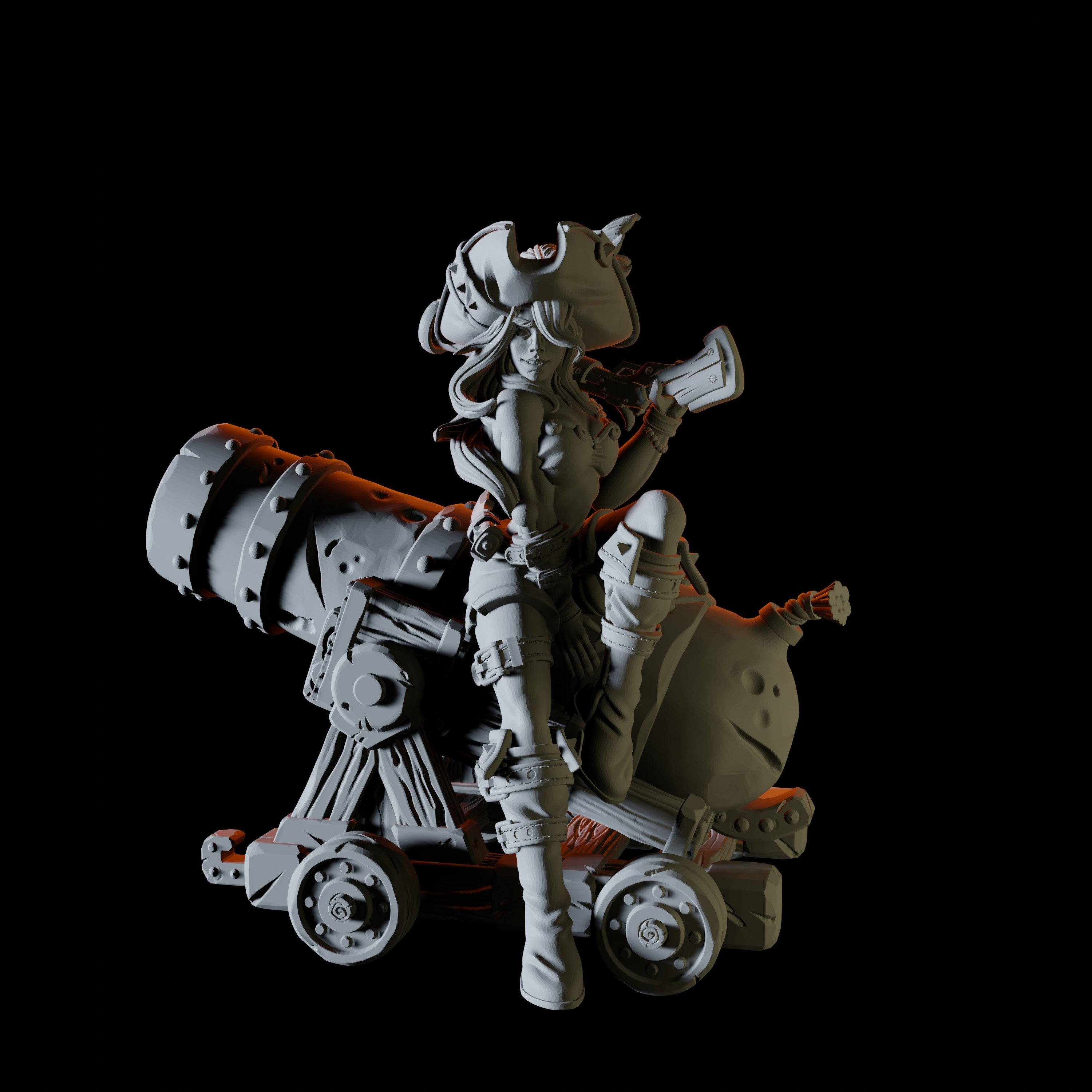 Pirate Pinup Miniature for Dungeons and Dragons - Myth Forged