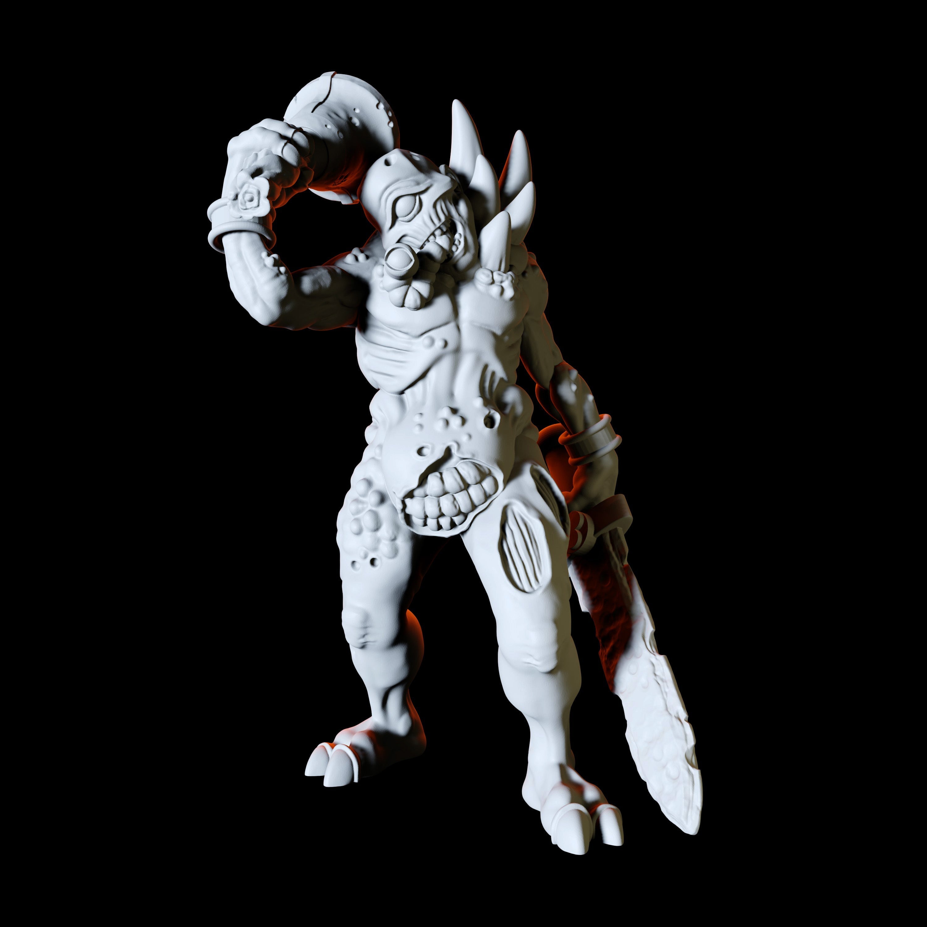 Plague Demon Soldier Miniatures for Dungeons and Dragons - Myth Forged