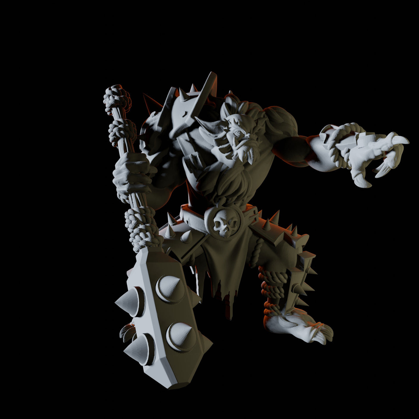 Pointing Bugbear Miniature for Dungeons and Dragons, Pathfinder or other TTRPGs