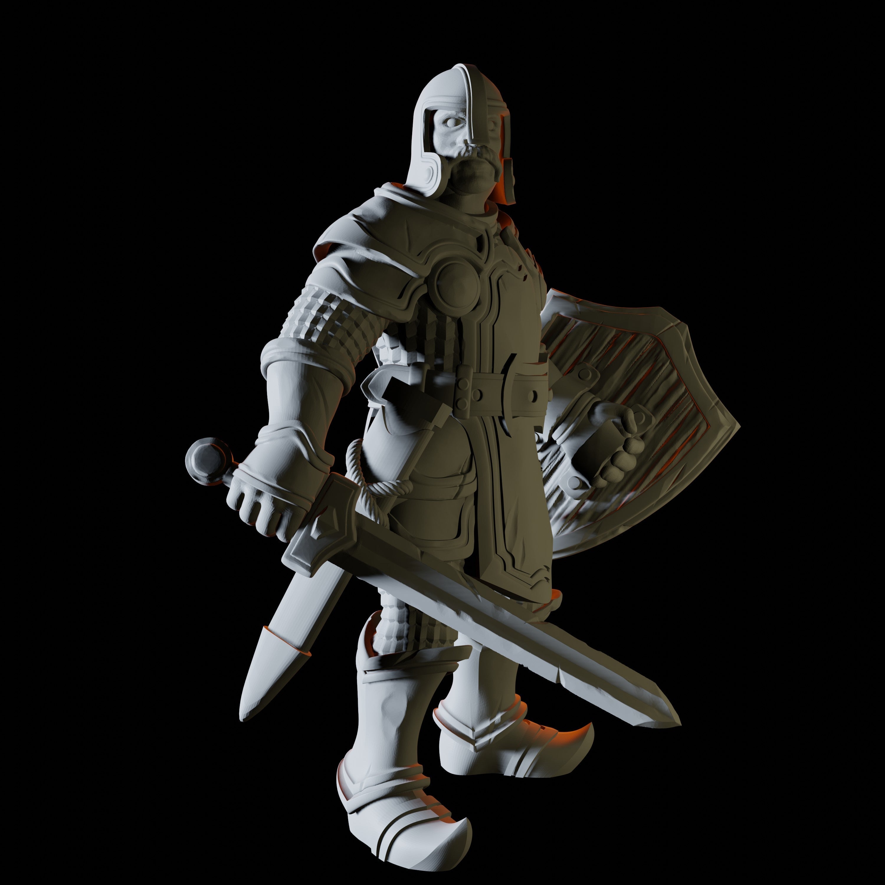 Human Knight Miniature for Dungeons and Dragons - Myth Forged