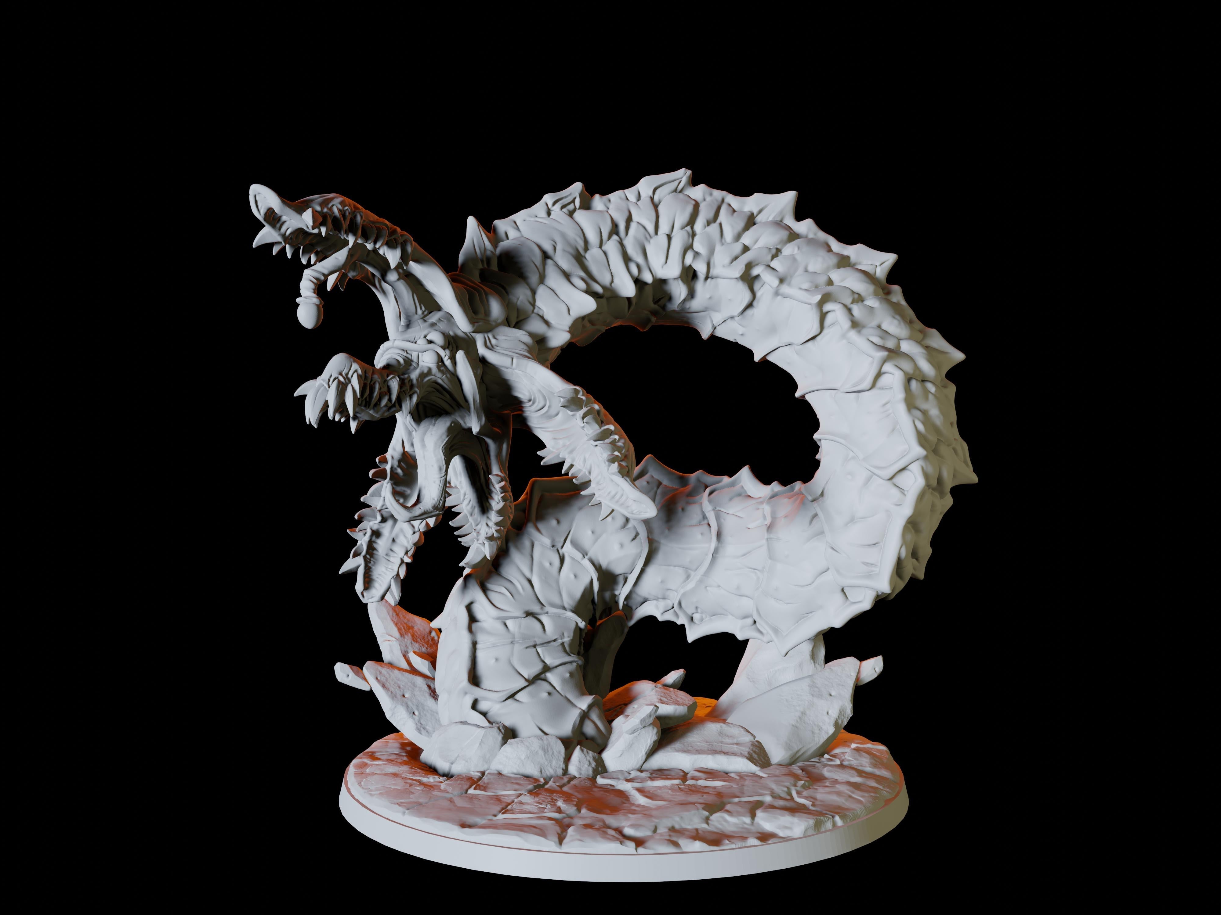 Purple Worm Miniature for Dungeons and Dragons - Myth Forged