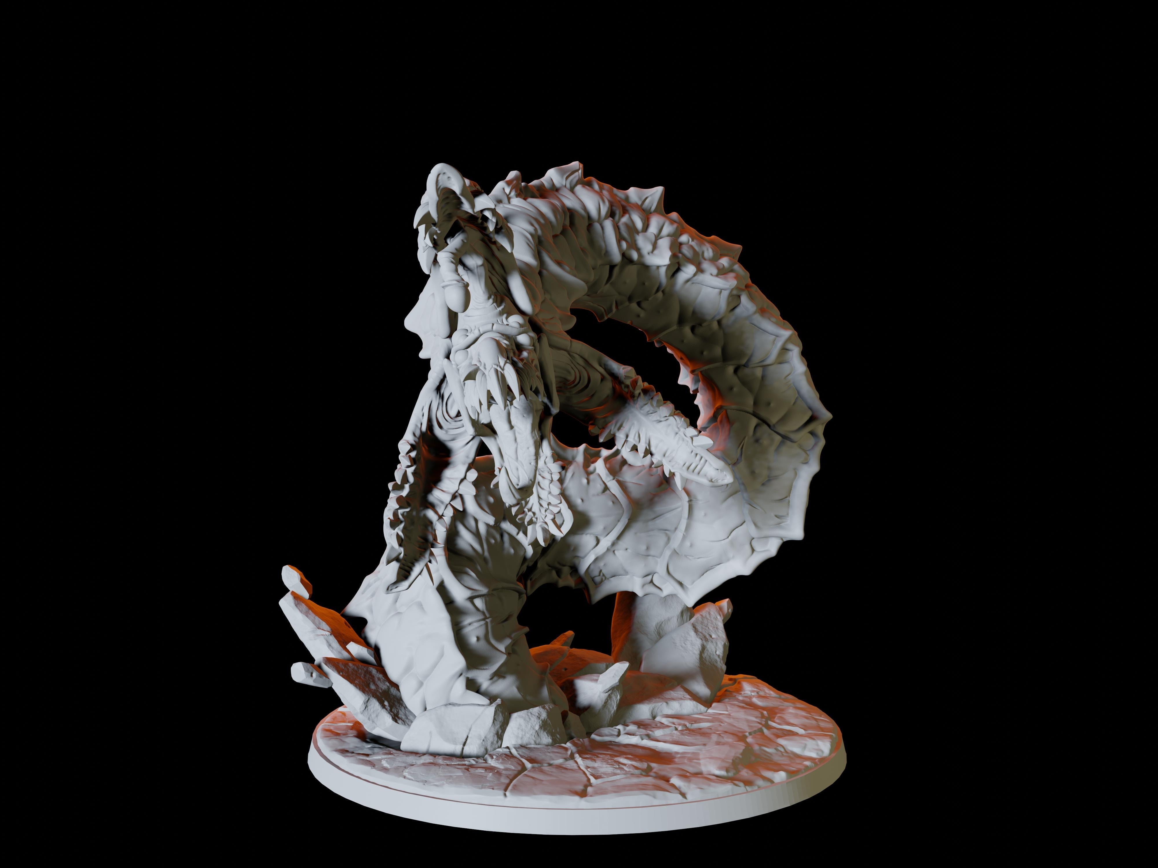 Purple Worm Miniature for Dungeons and Dragons - Myth Forged