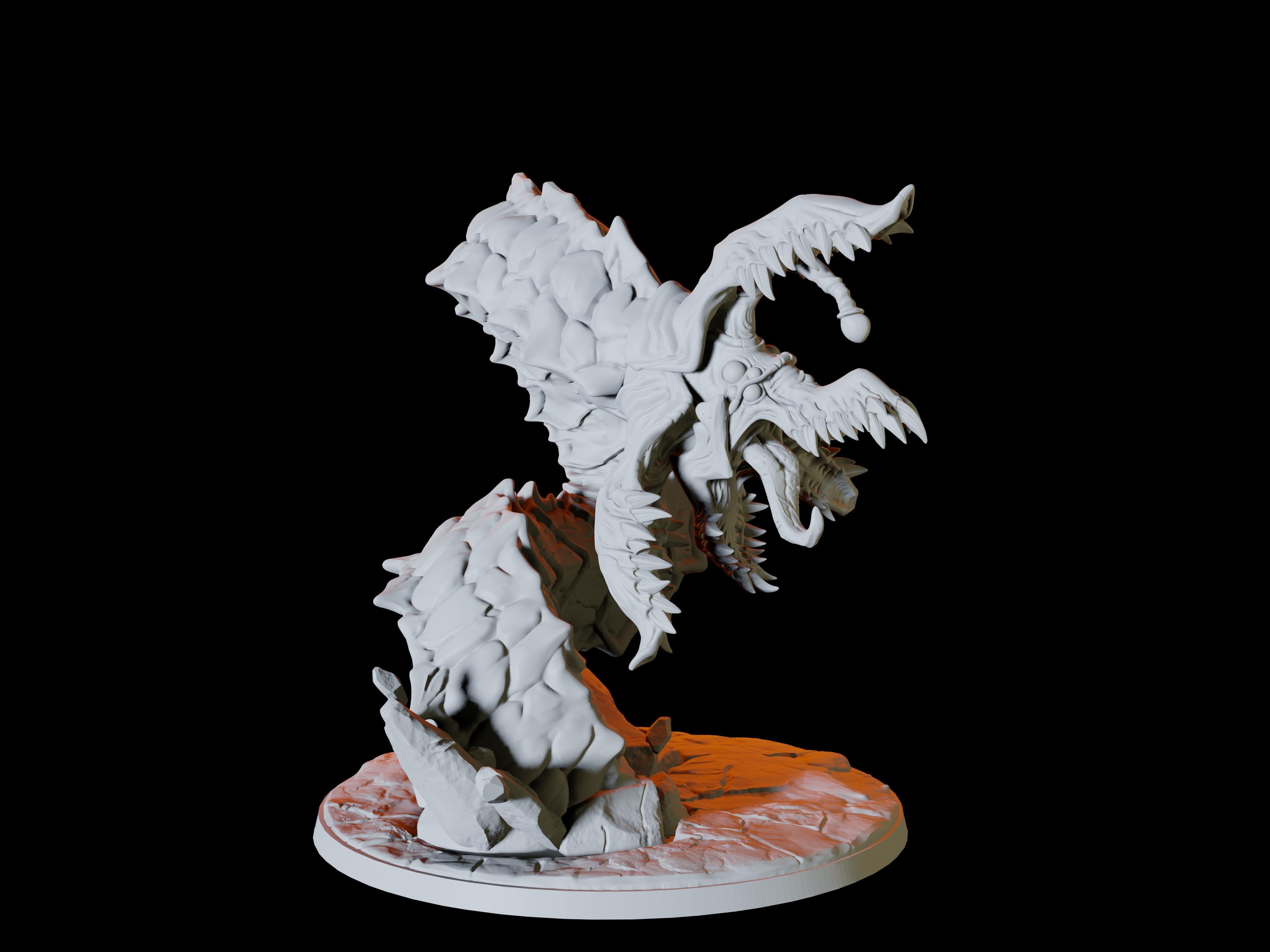 Purple Worm Miniature for Dungeons and Dragons - Myth Forged