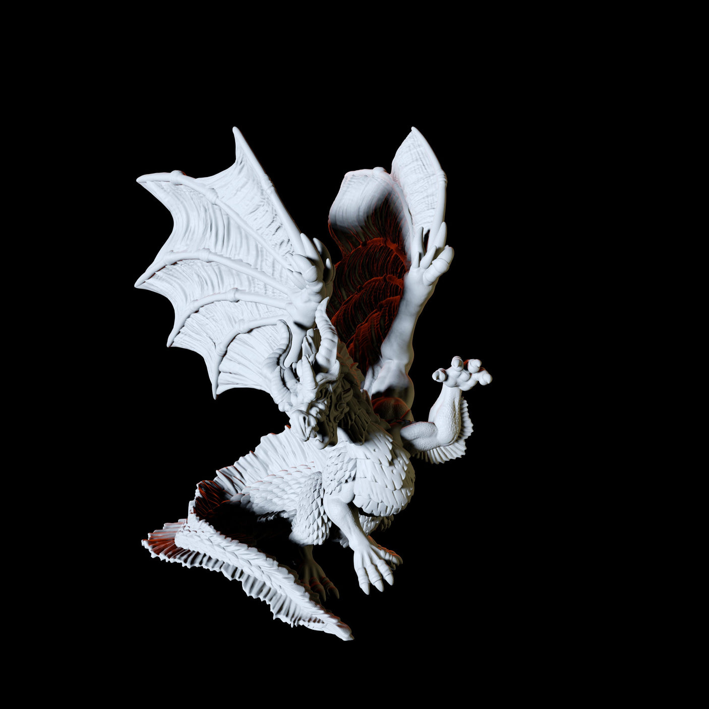 Rearing Golden Dragon Miniature for Dungeons and Dragons, Pathfinder or other TTRPGs