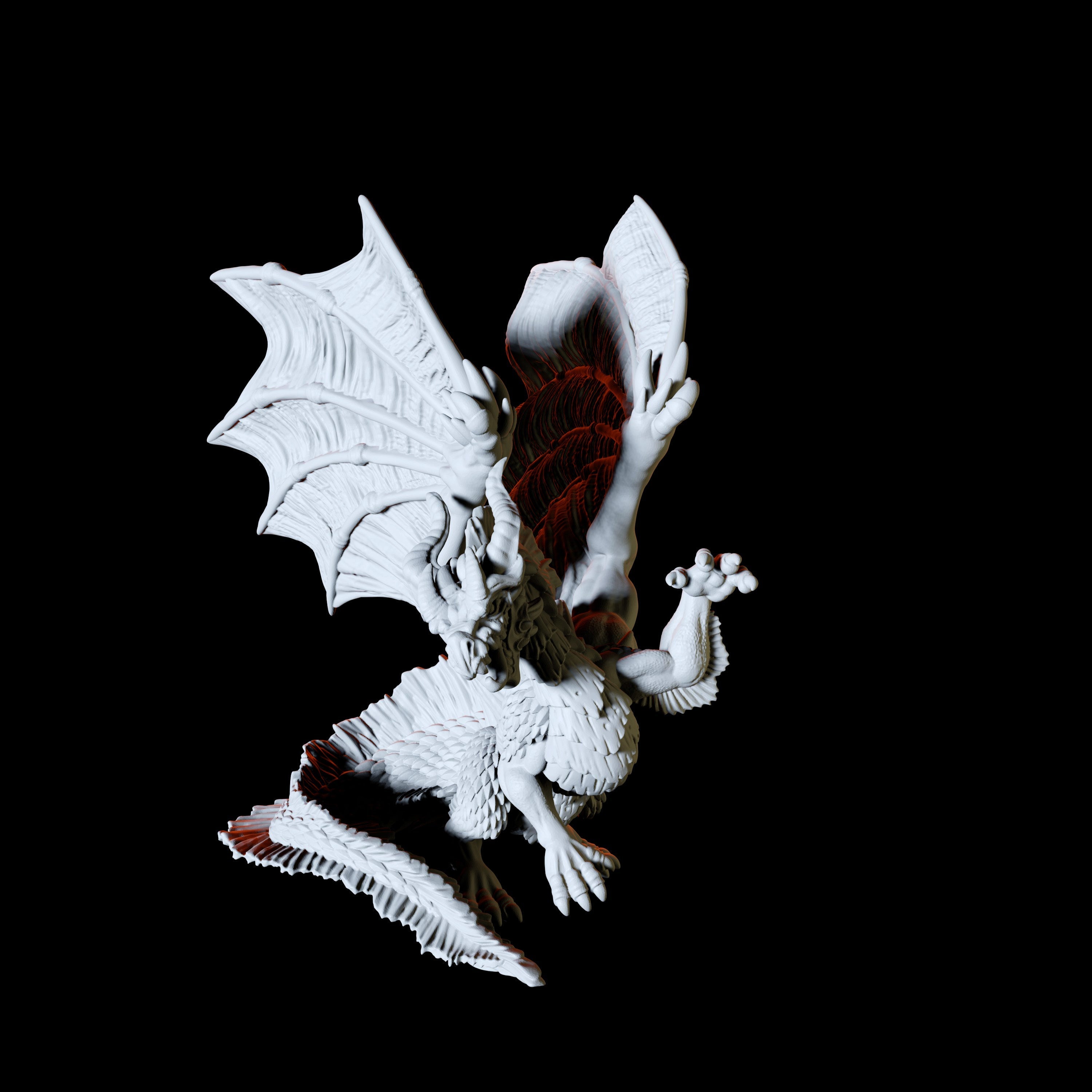 Rearing Golden Dragon Miniature for Dungeons and Dragons