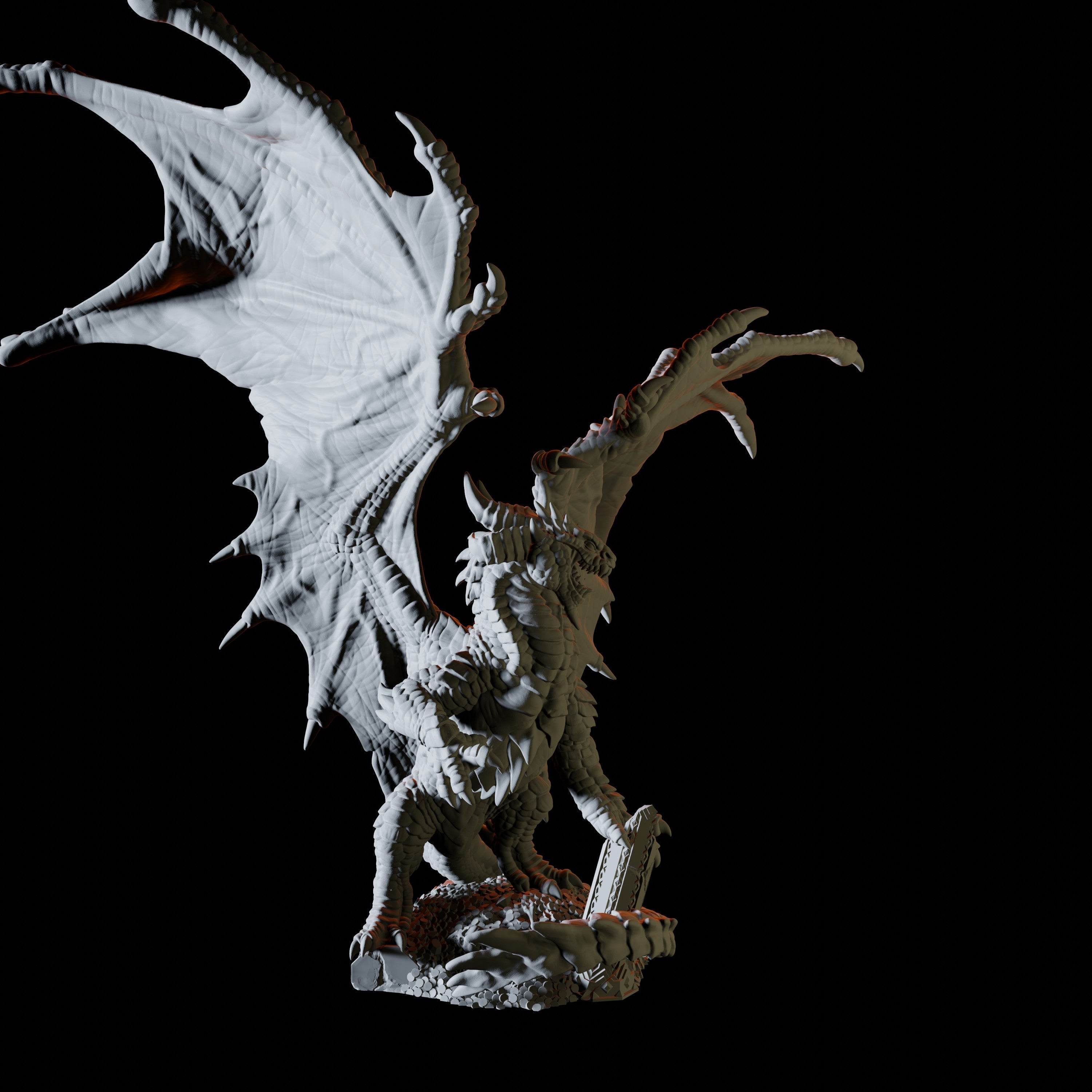 Red Dragon Miniature for Dungeons and Dragons - Myth Forged
