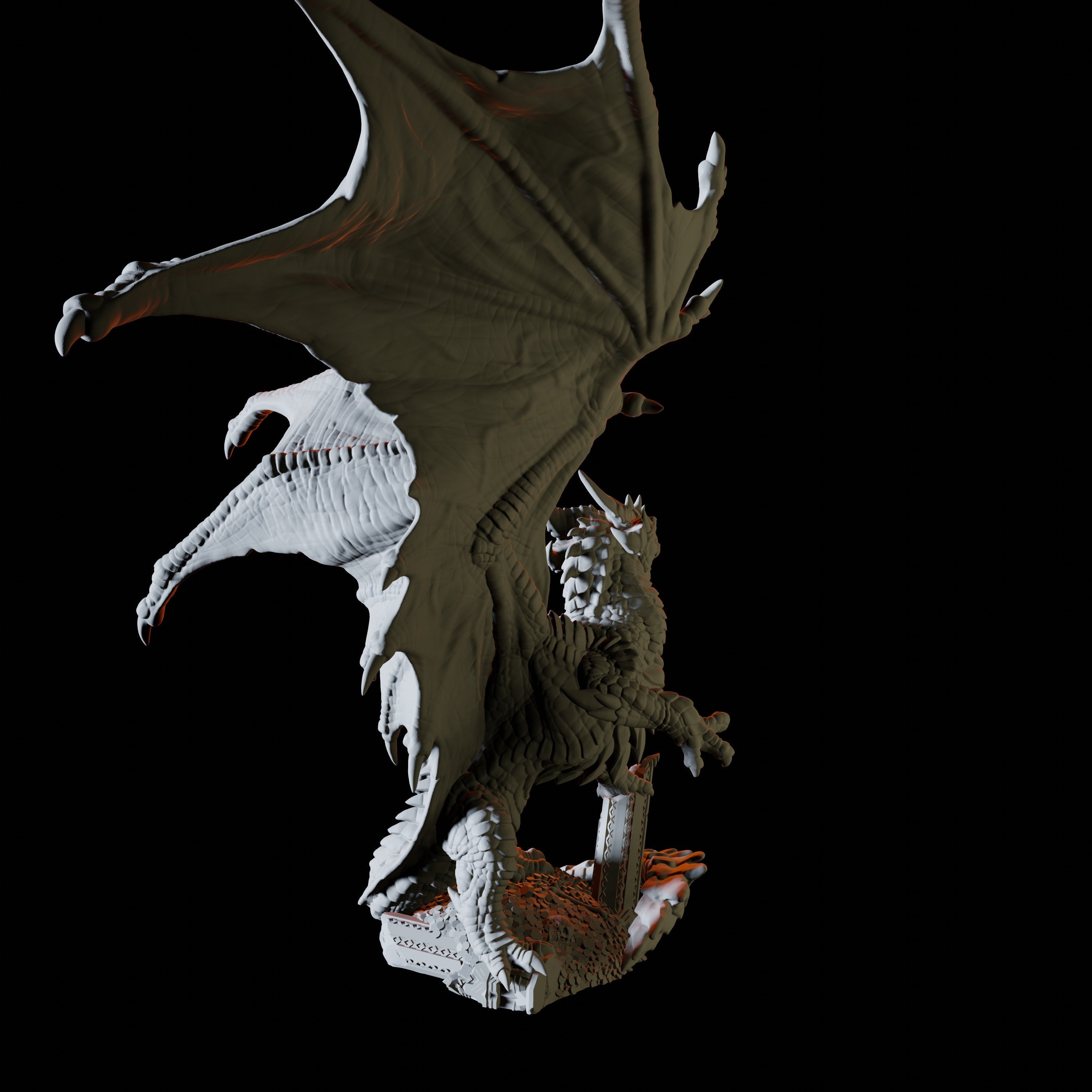 Red Dragon Miniature for Dungeons and Dragons - Myth Forged