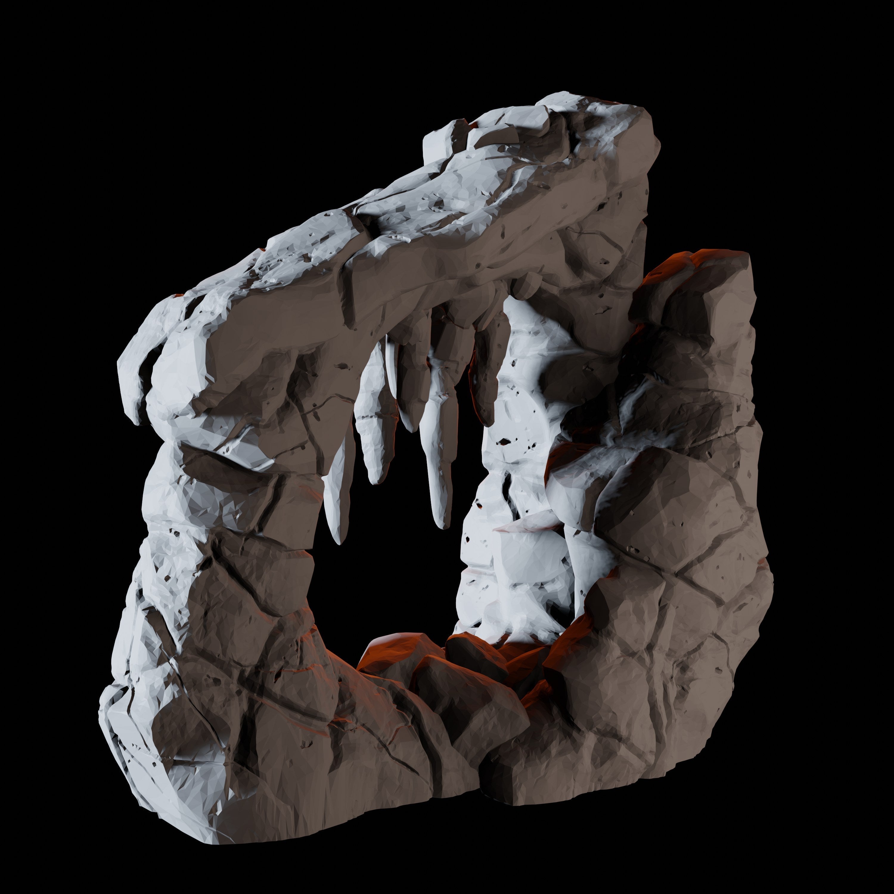 Rock Archway - Cave Scatter Terrain Miniature for Dungeons and Dragons - Myth Forged