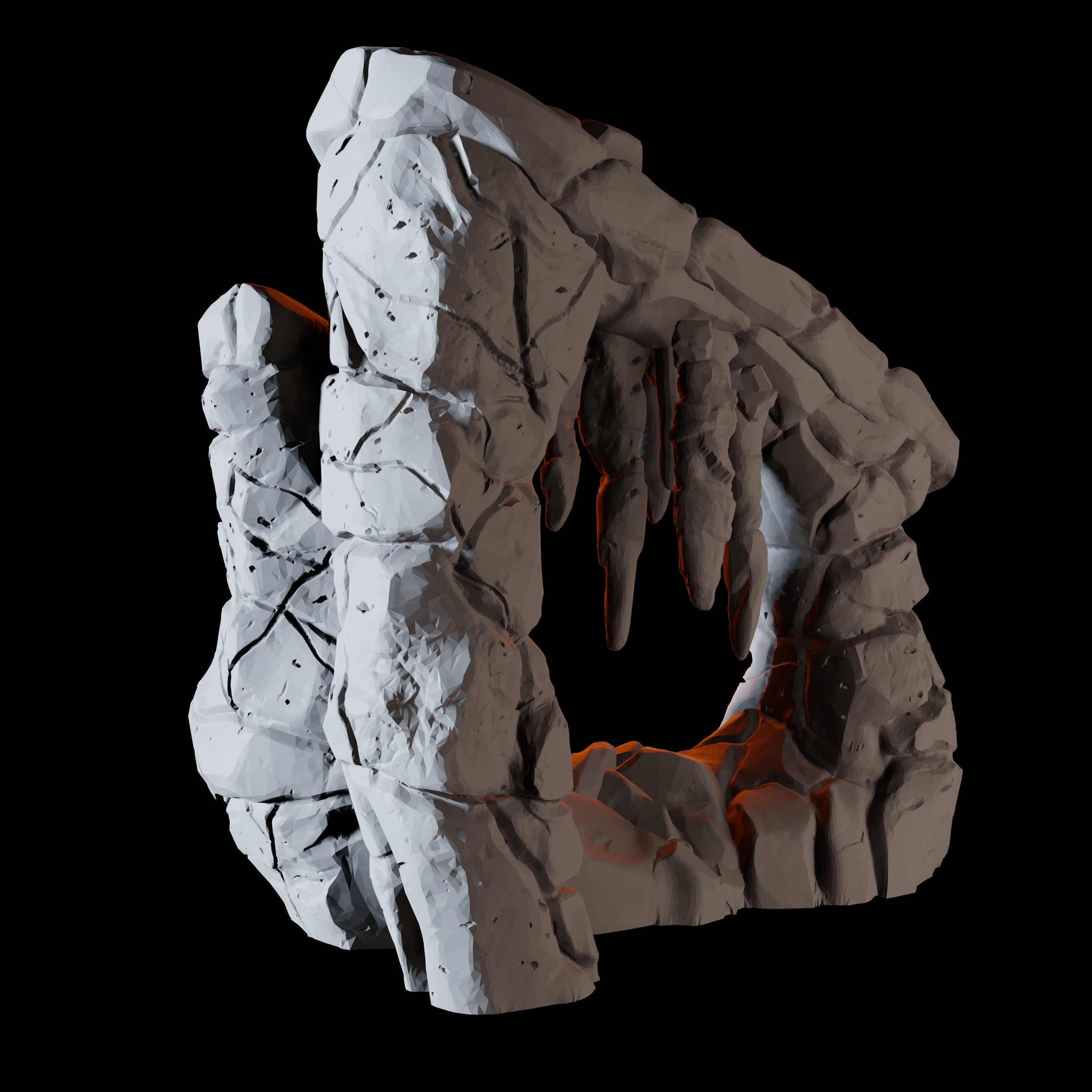 Rock Archway - Cave Scatter Terrain Miniature for Dungeons and Dragons - Myth Forged