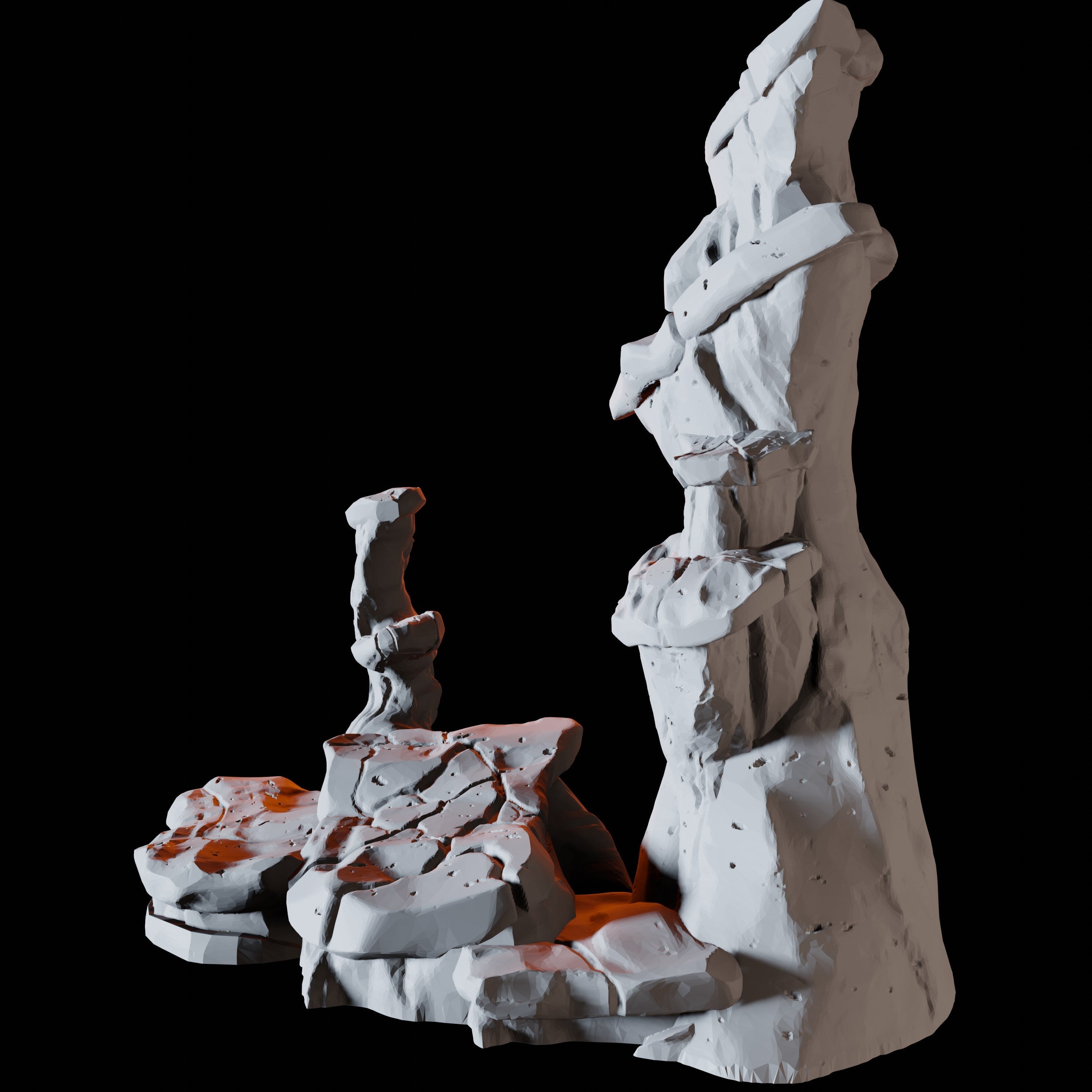 Rock Column - Cave Scatter Terrain Miniature for Dungeons and Dragons - Myth Forged