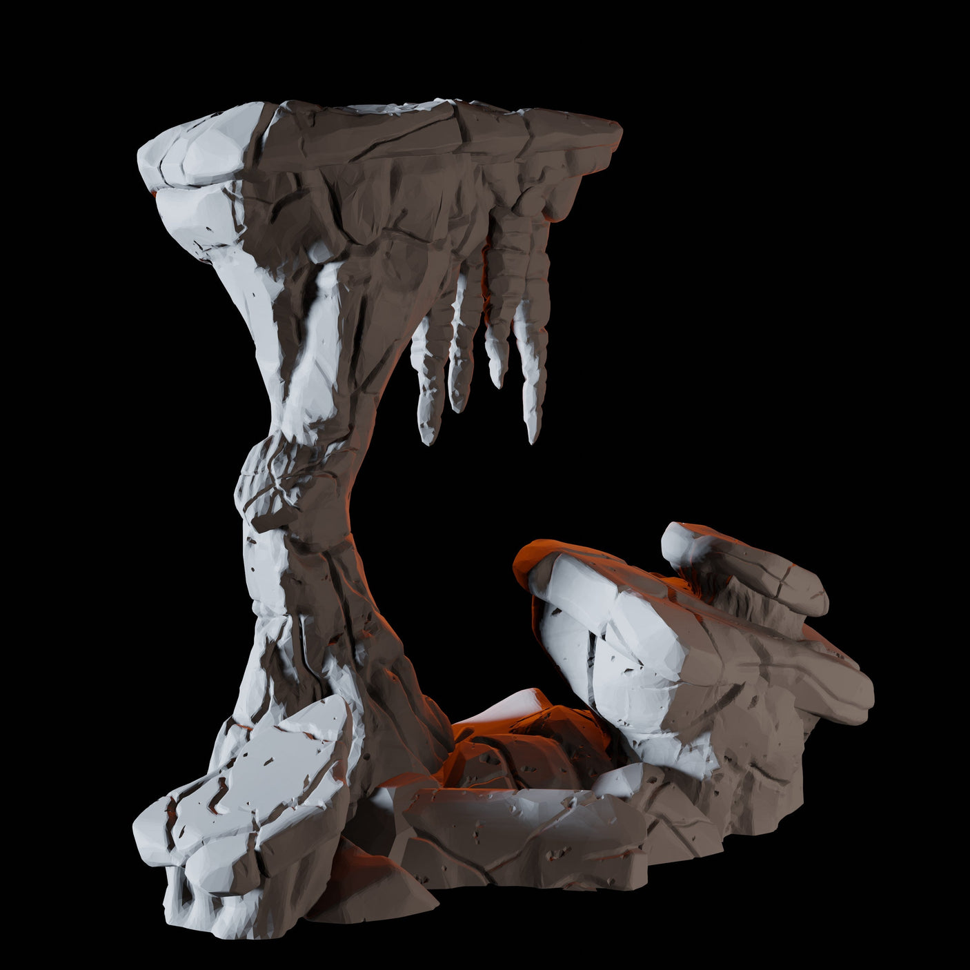 Rock Platform A Miniature for Dungeons and Dragons, Pathfinder or other TTRPGs