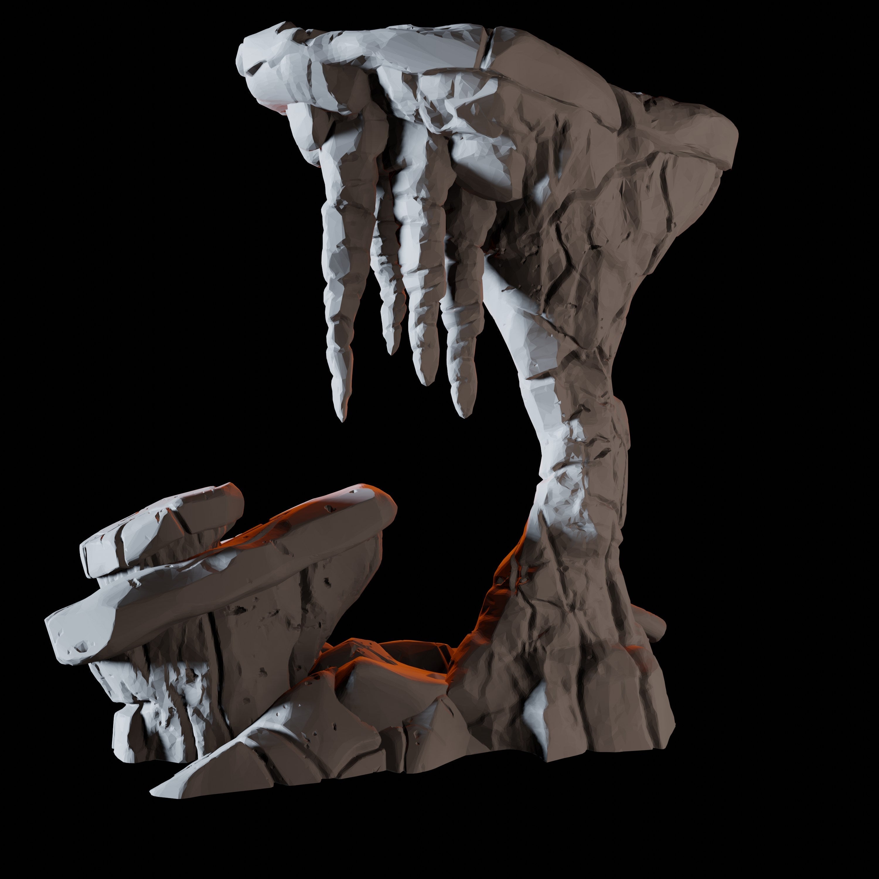 Rock Platform A - Cave Scatter Terrain Miniature for Dungeons and Dragons - Myth Forged